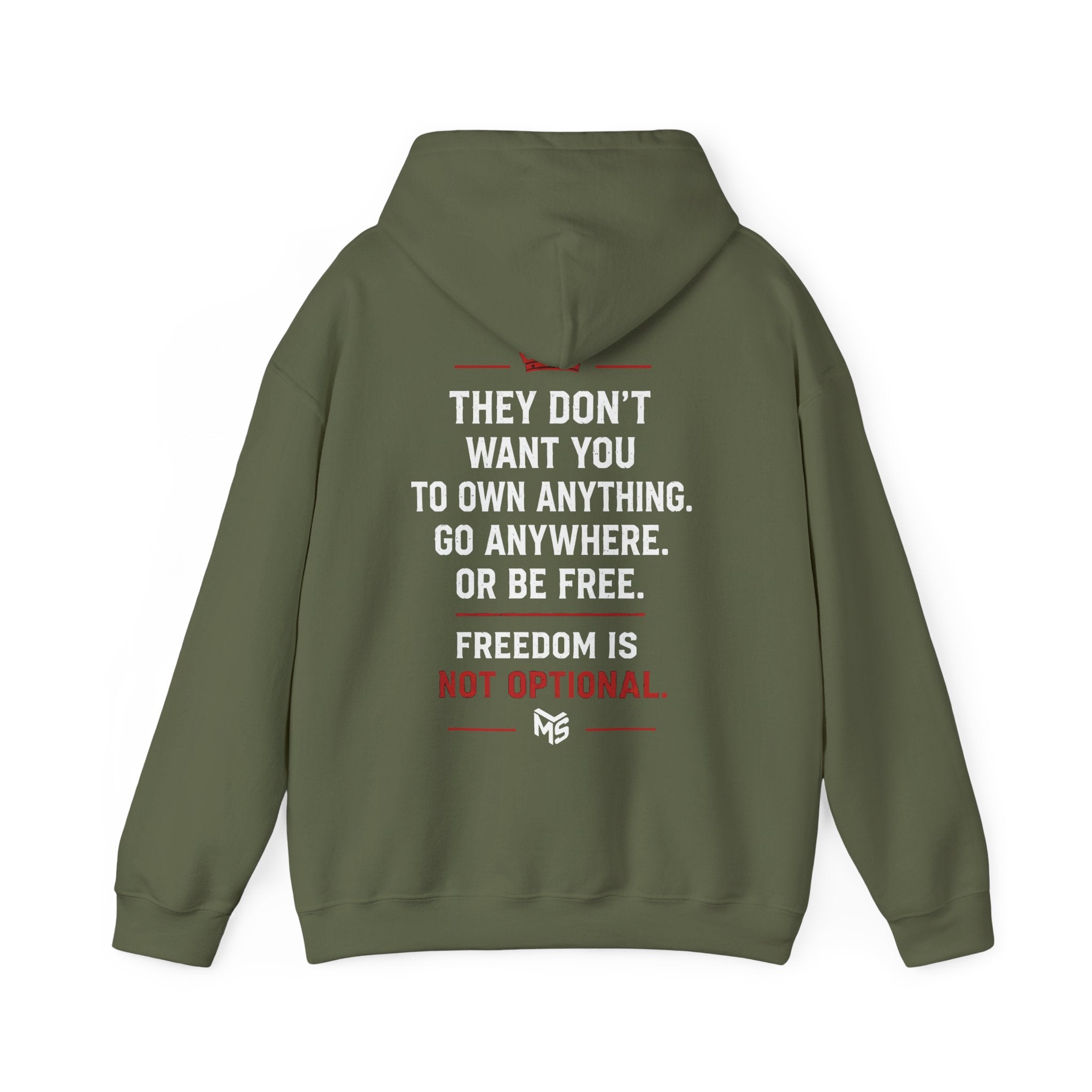 Freedom Slogan Hoodie - "Just Say No To 15 Minute Cities" / "Freedom Is Not Optional" Graphic Hoodie