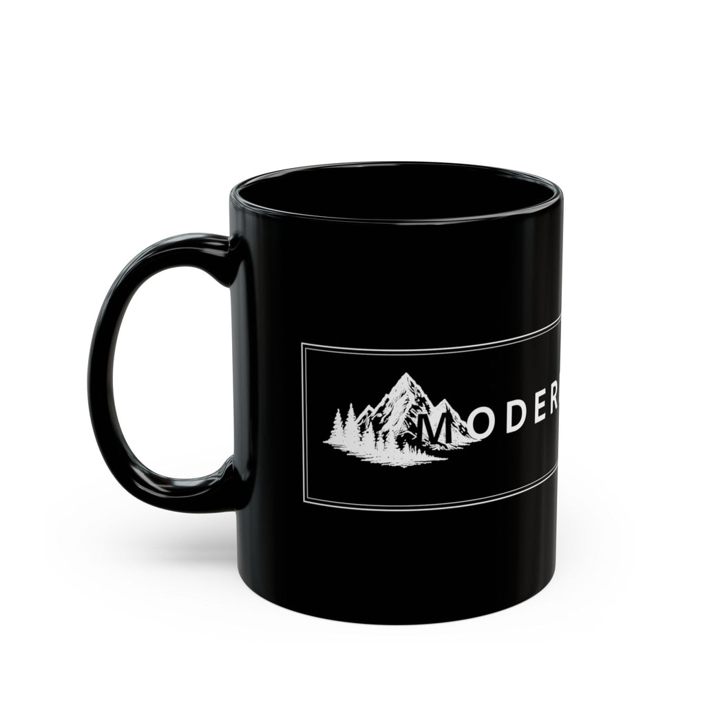 Modern Standard Black Coffee Mug — Minimal Logo 11oz & 15oz
