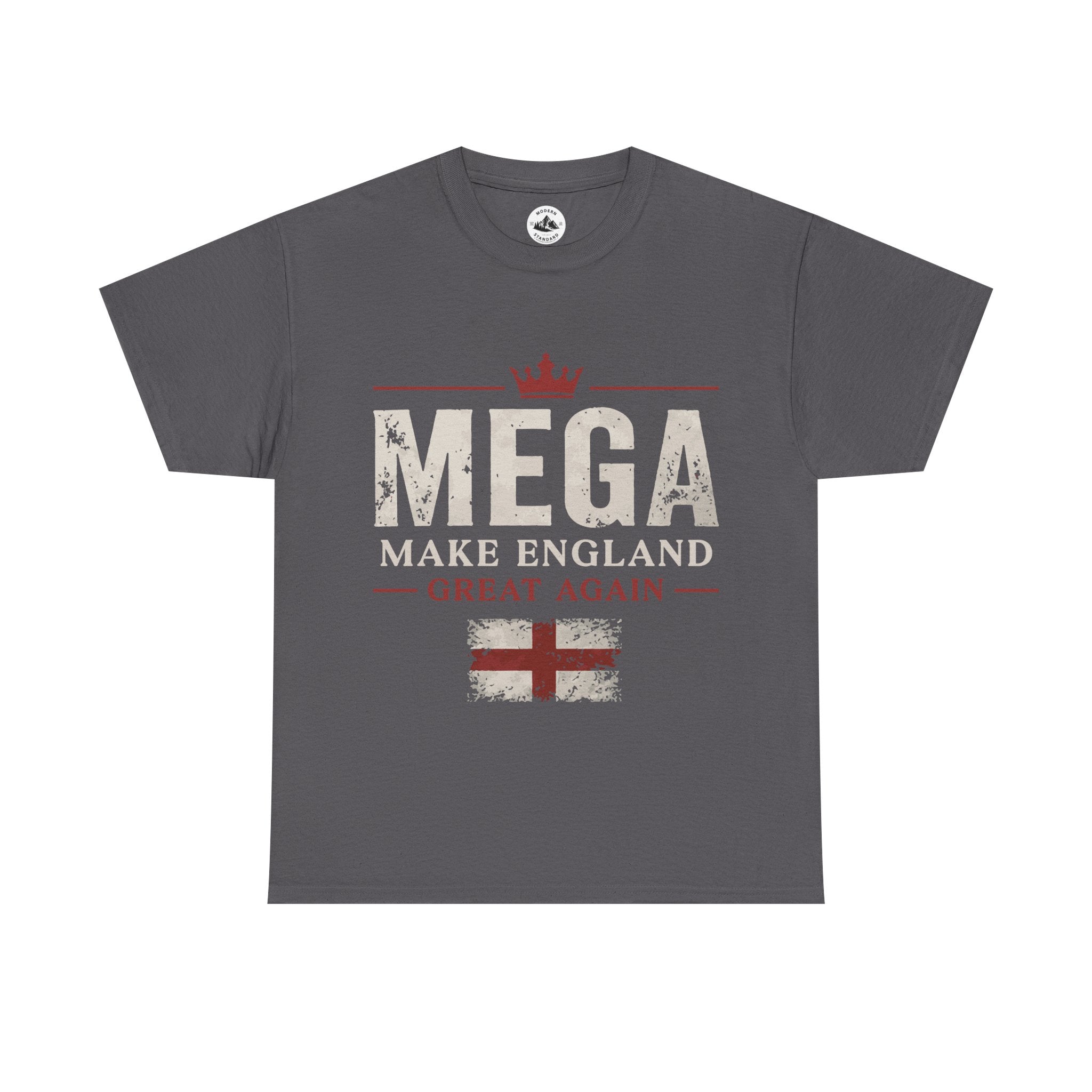 Mens MEGA Make England Great Again T‑Shirt — Union Jack Vintage Patriotic Tee