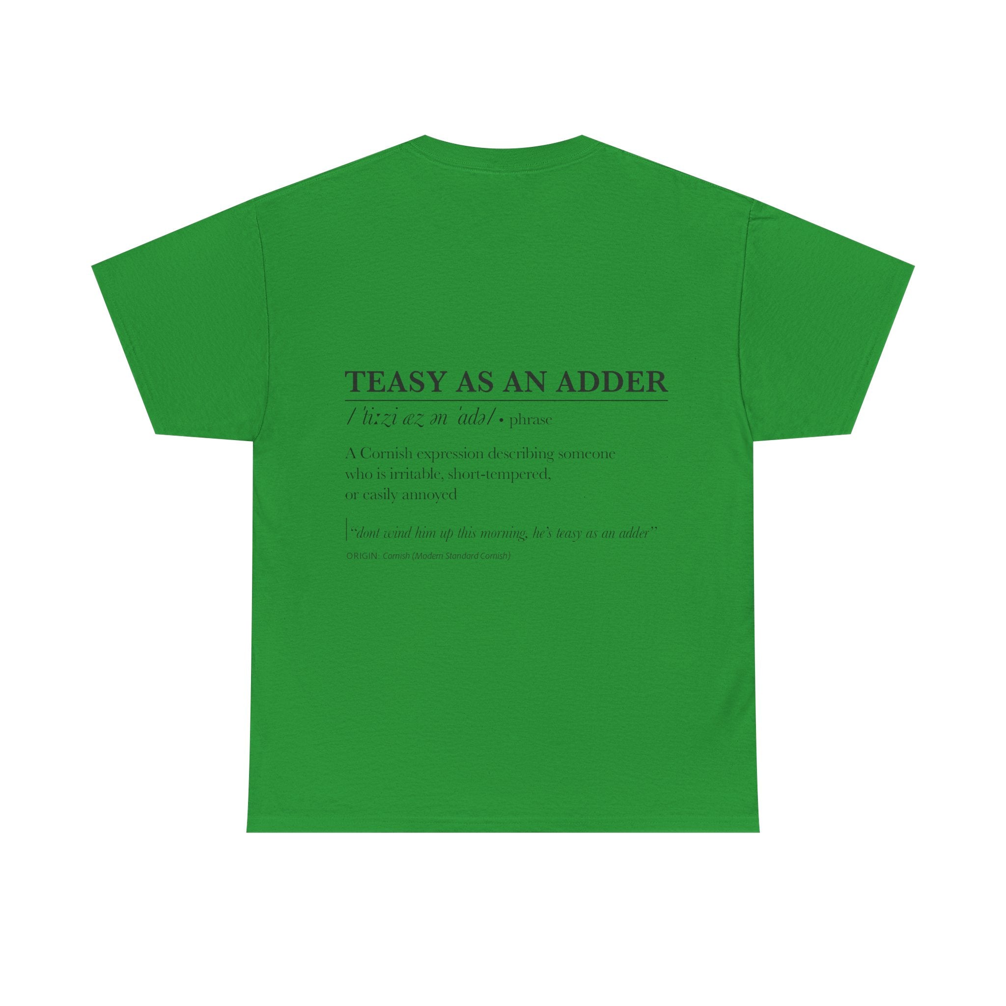 'Wossmarrwiddee / Teasy As An Adder' Cornish Dictionary Unisex Tee
