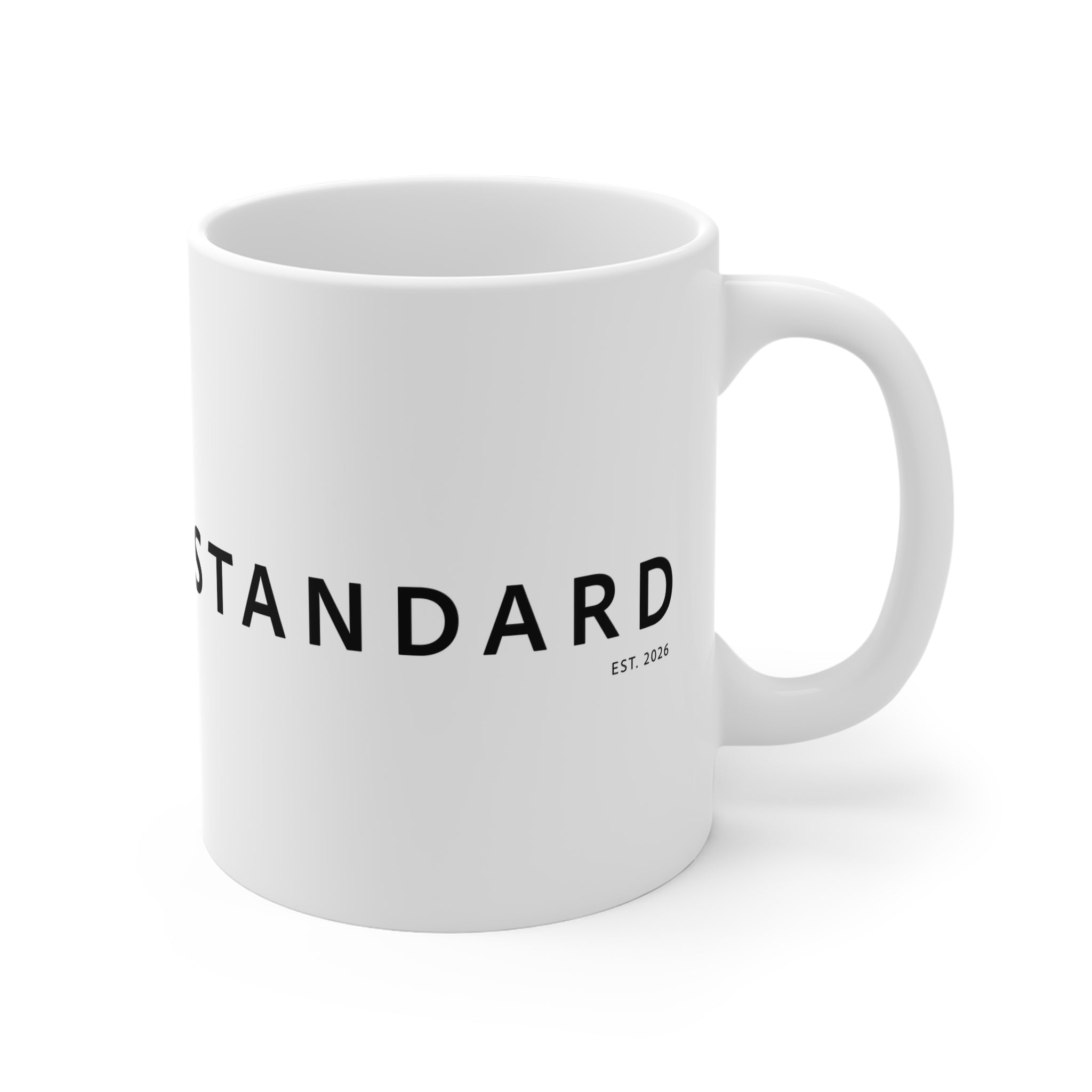Modern Stamp Mug — Minimal Mountain 11oz White Coffee Cup