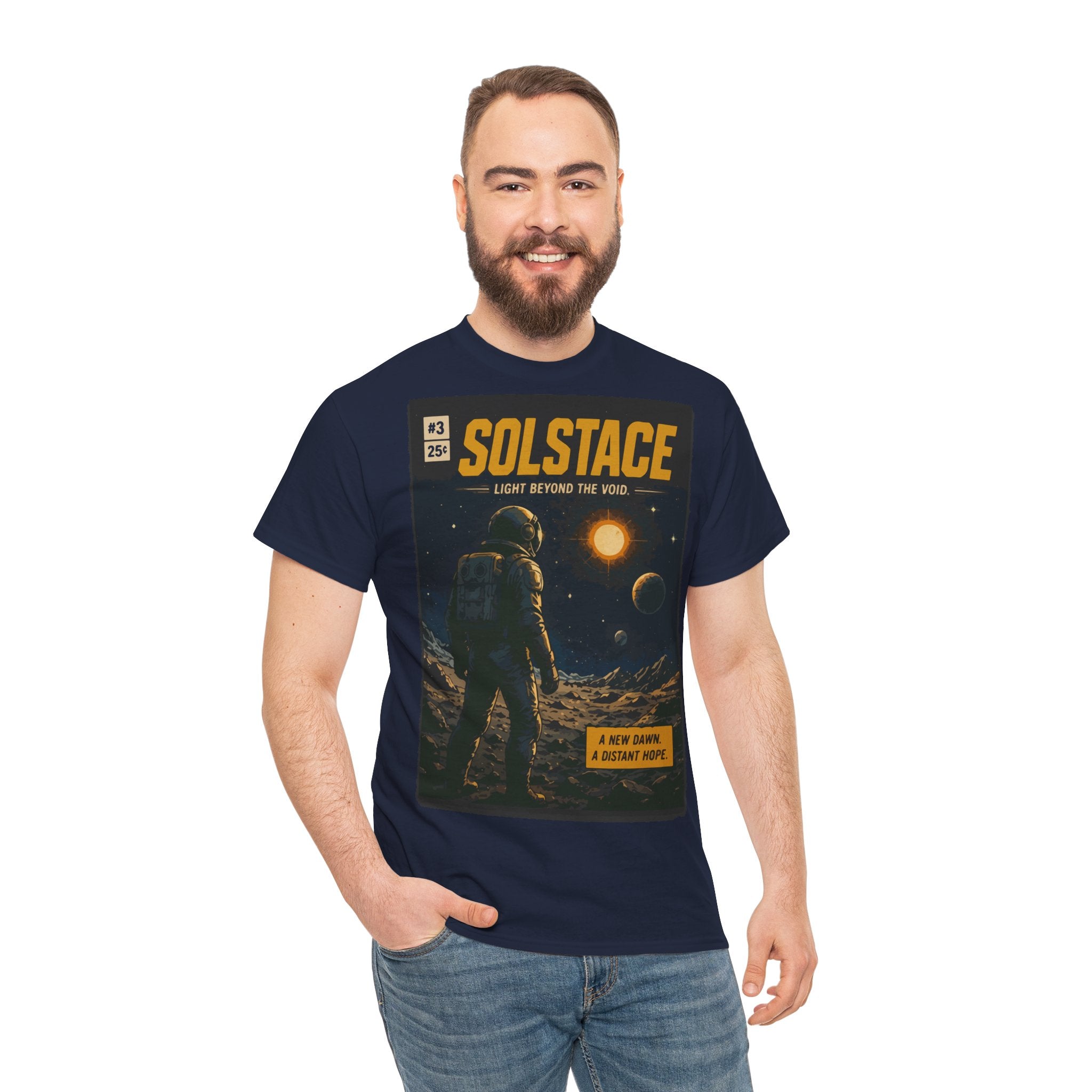 Solstice Space Tee — Astronaut Moon Poster Graphic T-Shirt