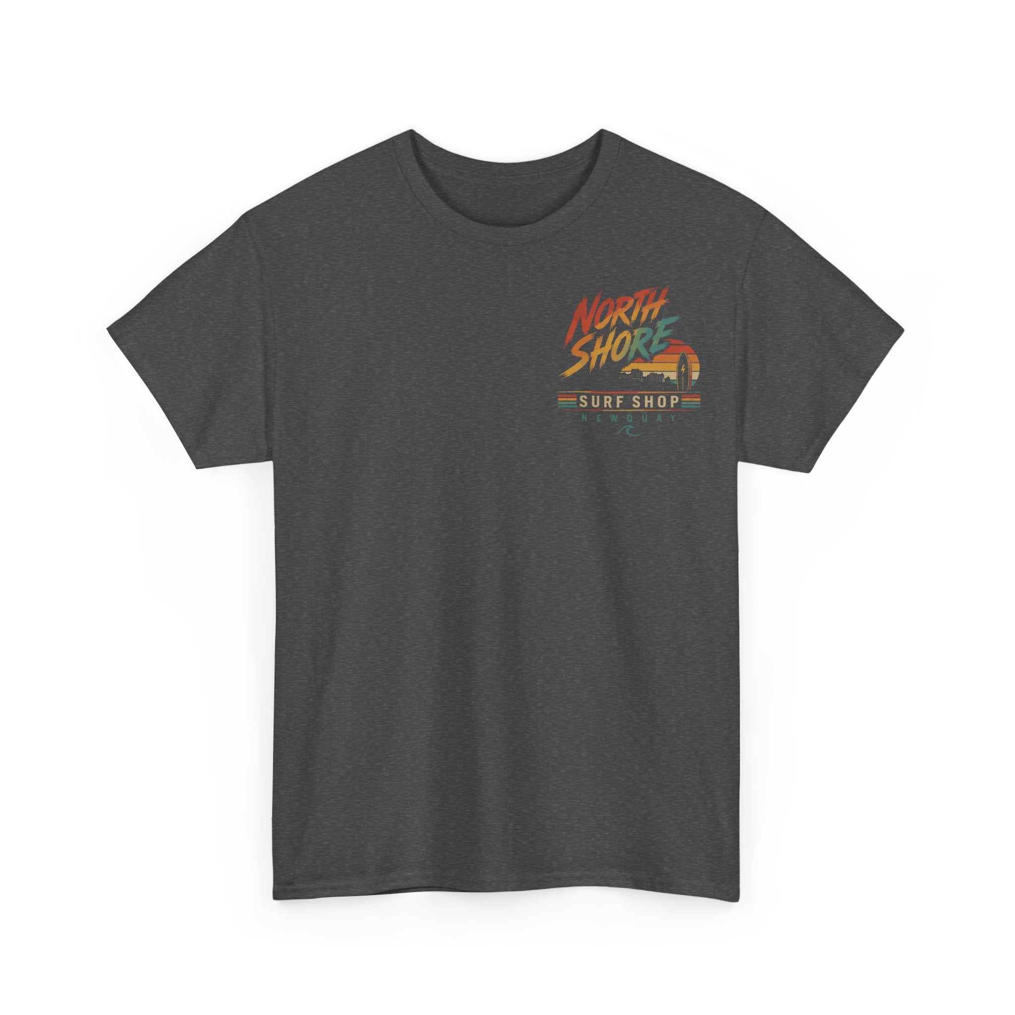 North Shore Surf Shop Tee — 'Newquay in the 90s' Vintage Surf T‑Shirt