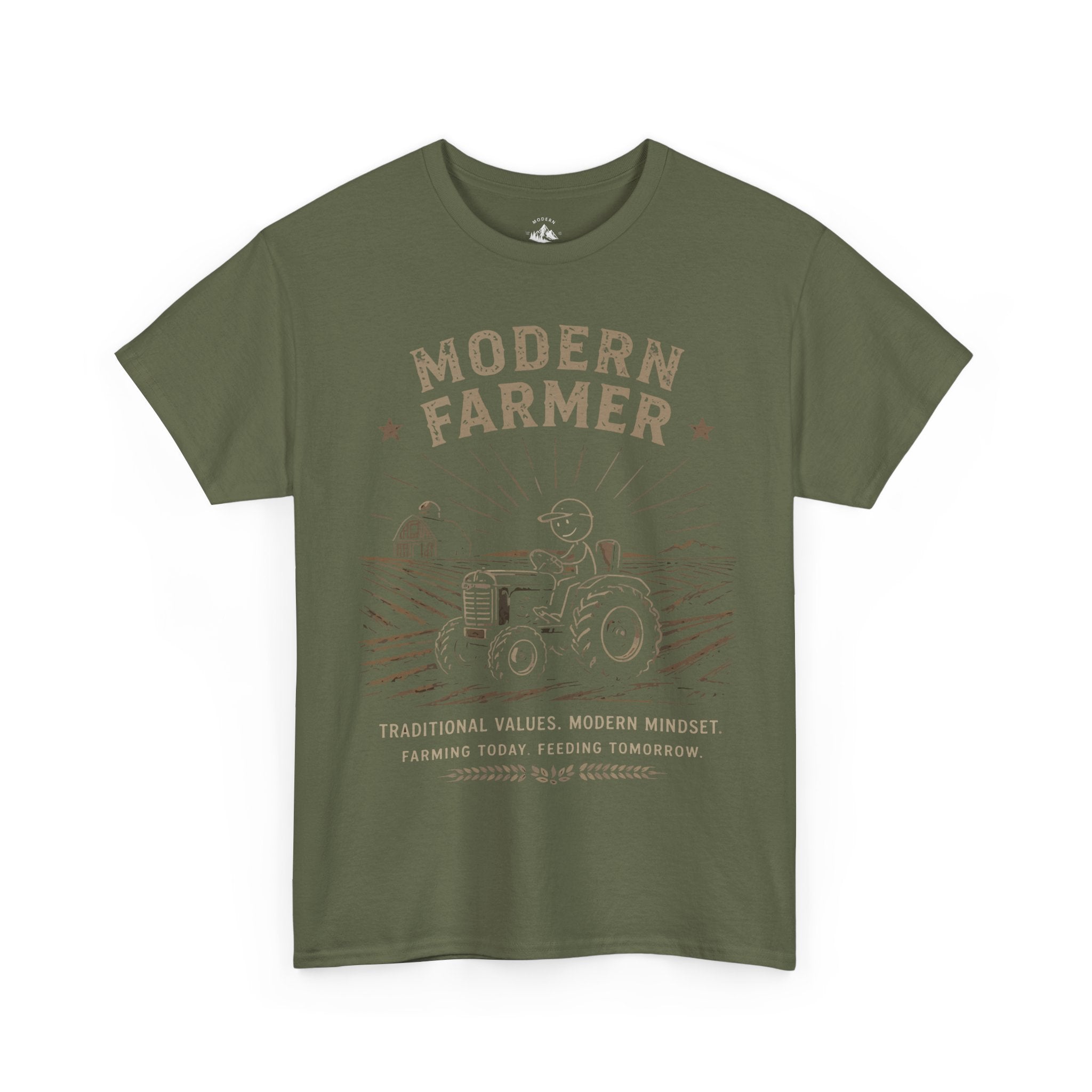 Modern Farmer v1 T-Shirt — Vintage Tractor Farming Tee