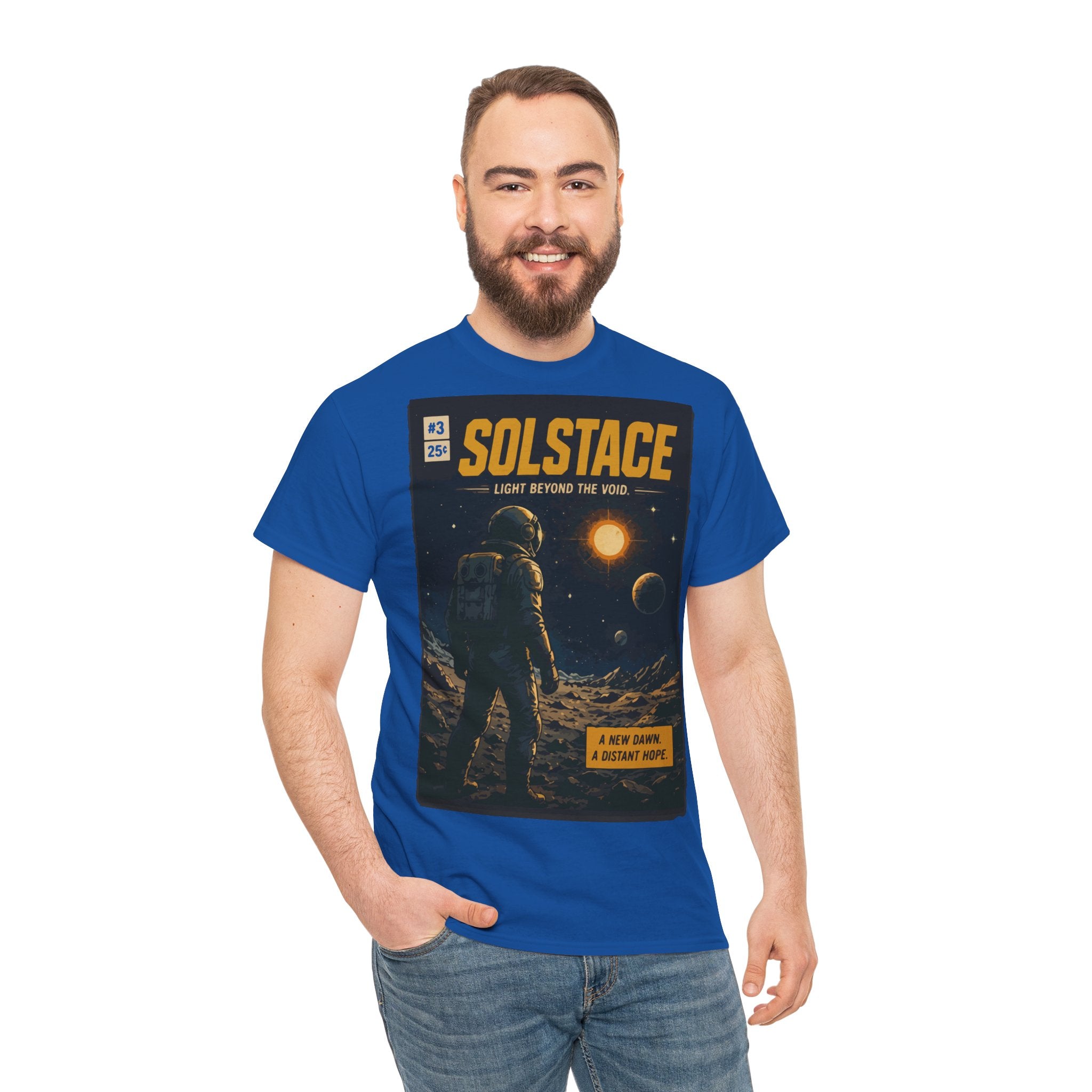 Solstice Space Tee — Astronaut Moon Poster Graphic T-Shirt