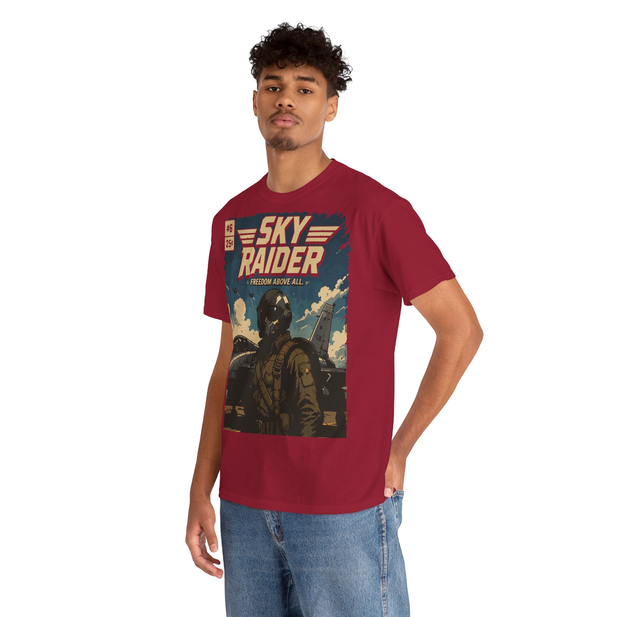 Sky Raider Pilot Graphic Tee — Vintage Aviation T-Shirt