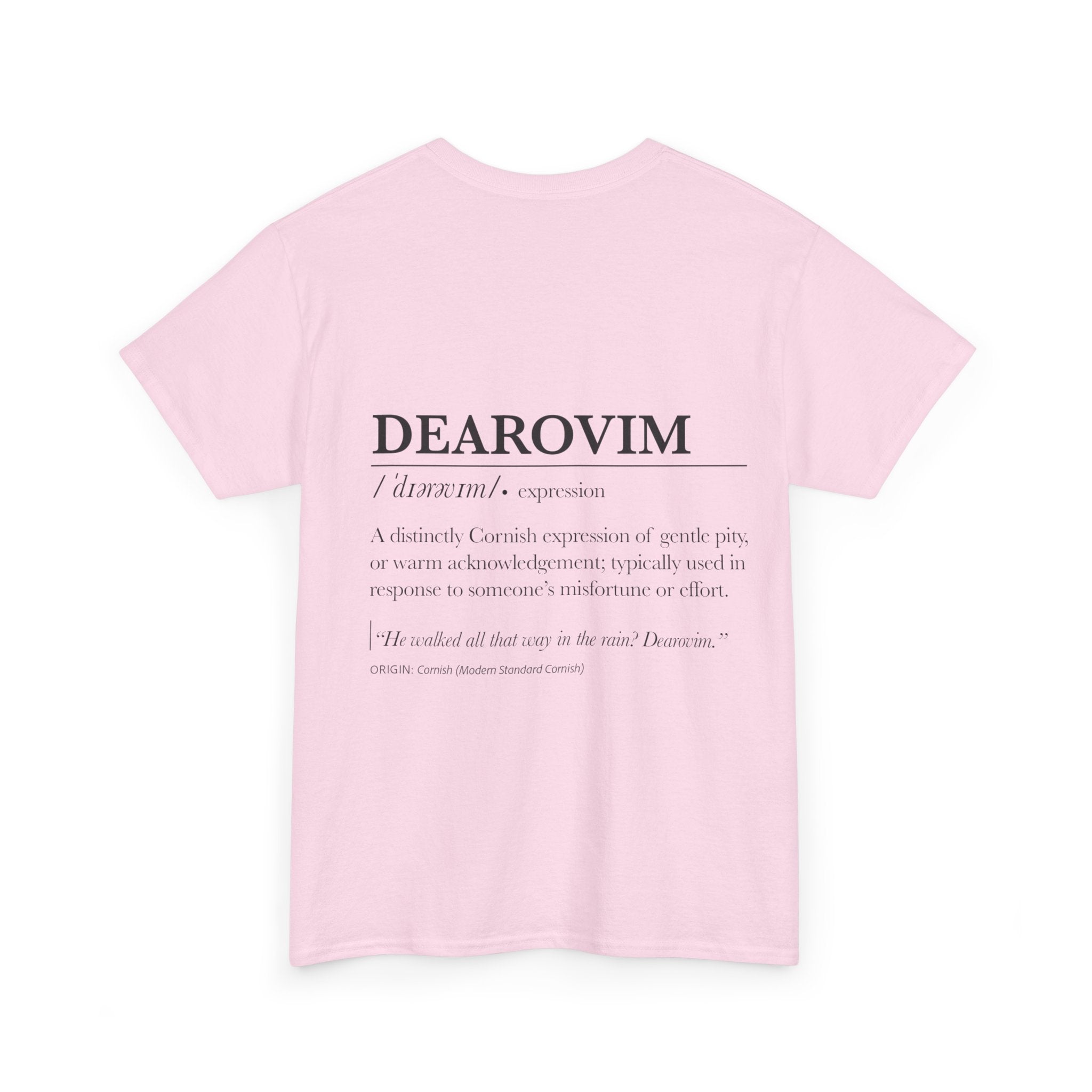 'Pizendown' & 'Dearovim' Unisex Cornish Dictionary Tee