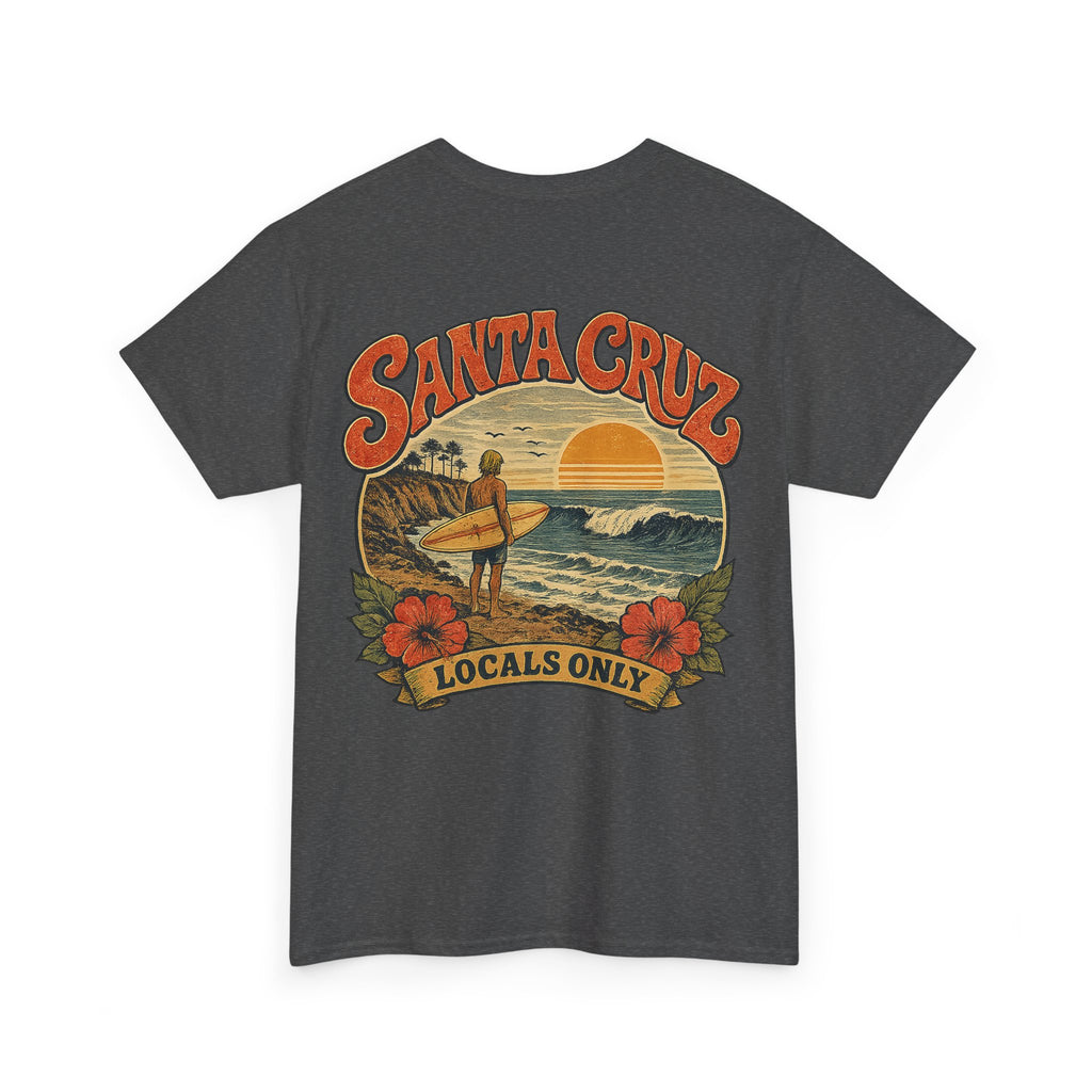 Santa Cruz Surf Tee – "Locals Only" Vintage Sunset T‑Shirt