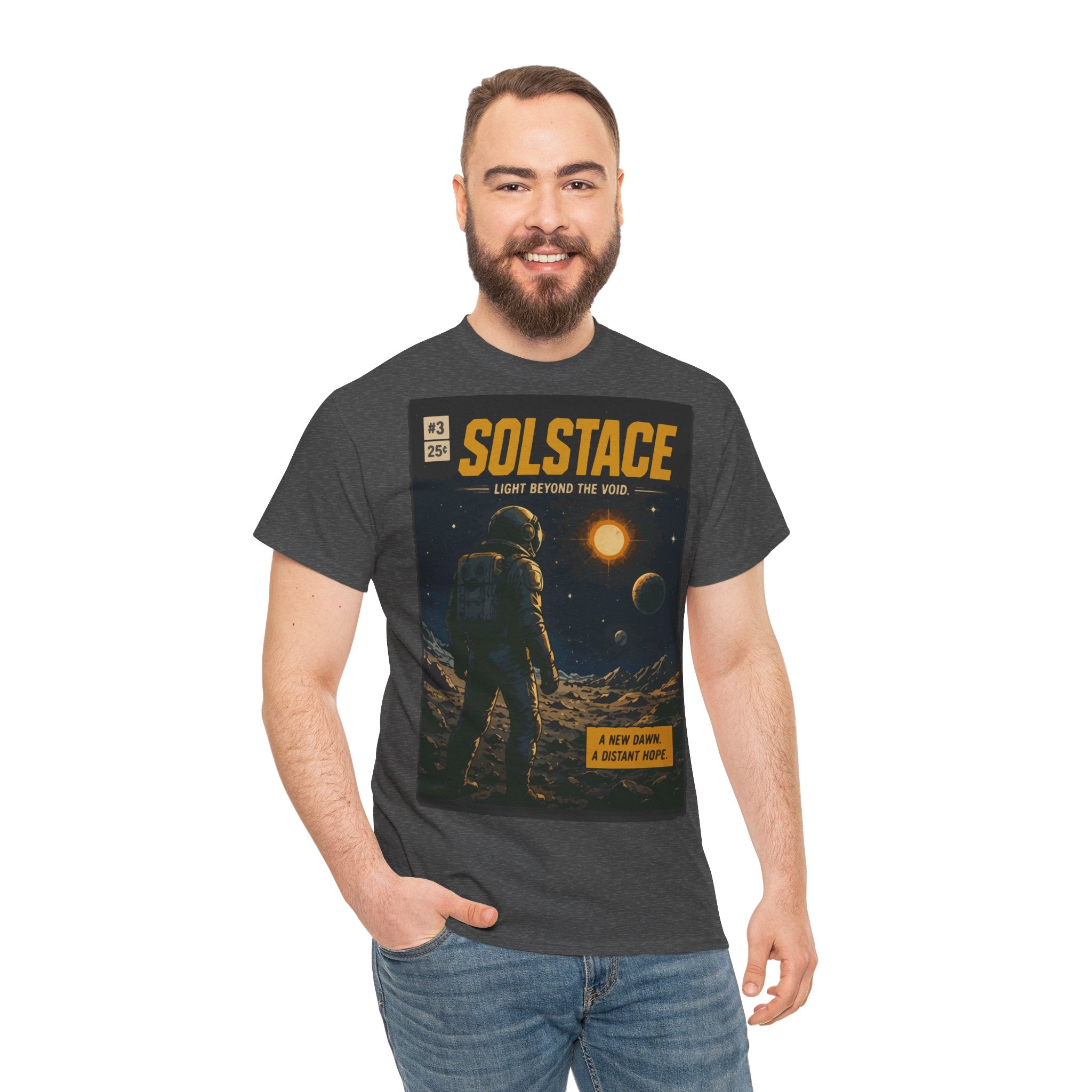 Solstice Space Tee — Astronaut Moon Poster Graphic T-Shirt