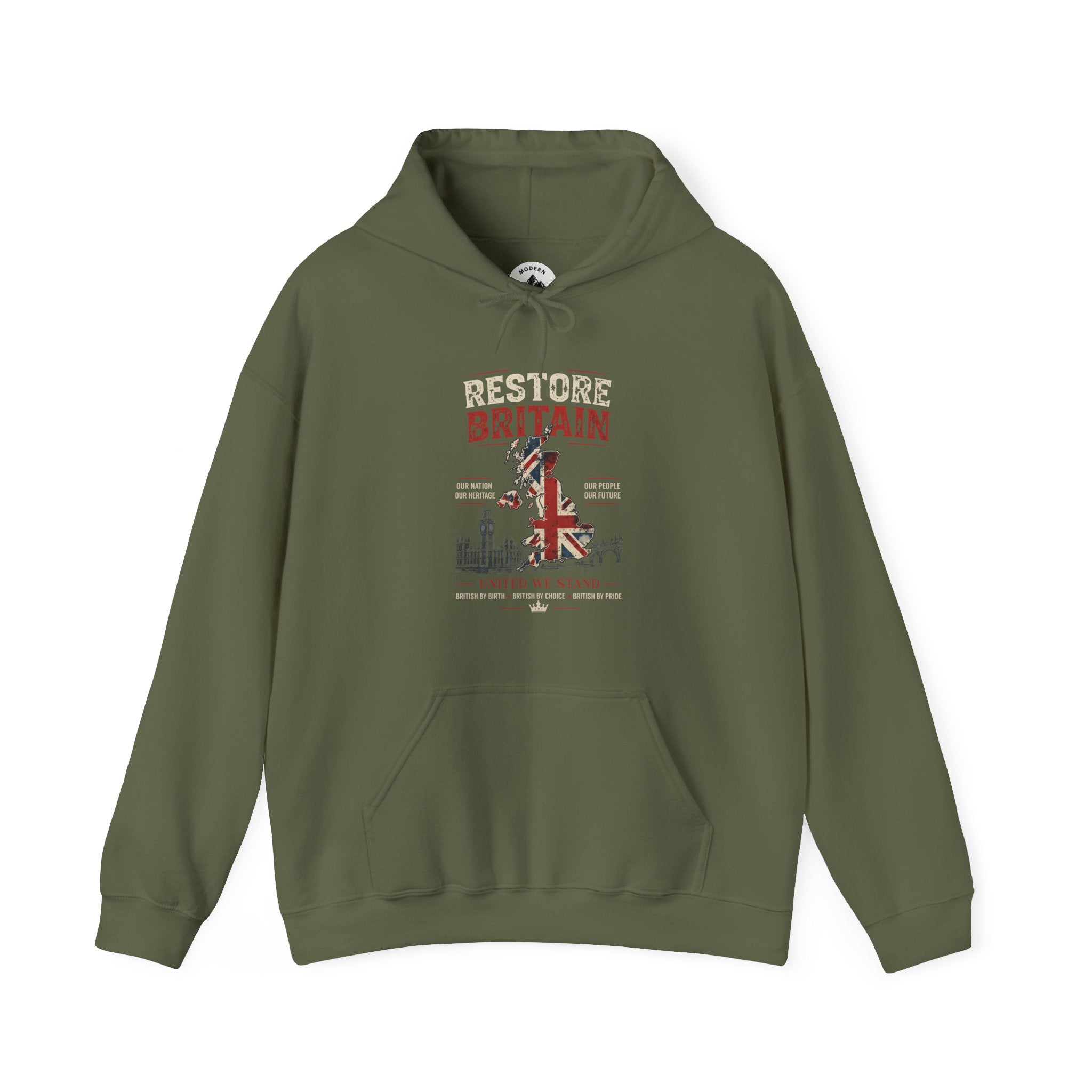 Restore Britain Hoodie — Union Jack Patriotic Graphic Hoodie