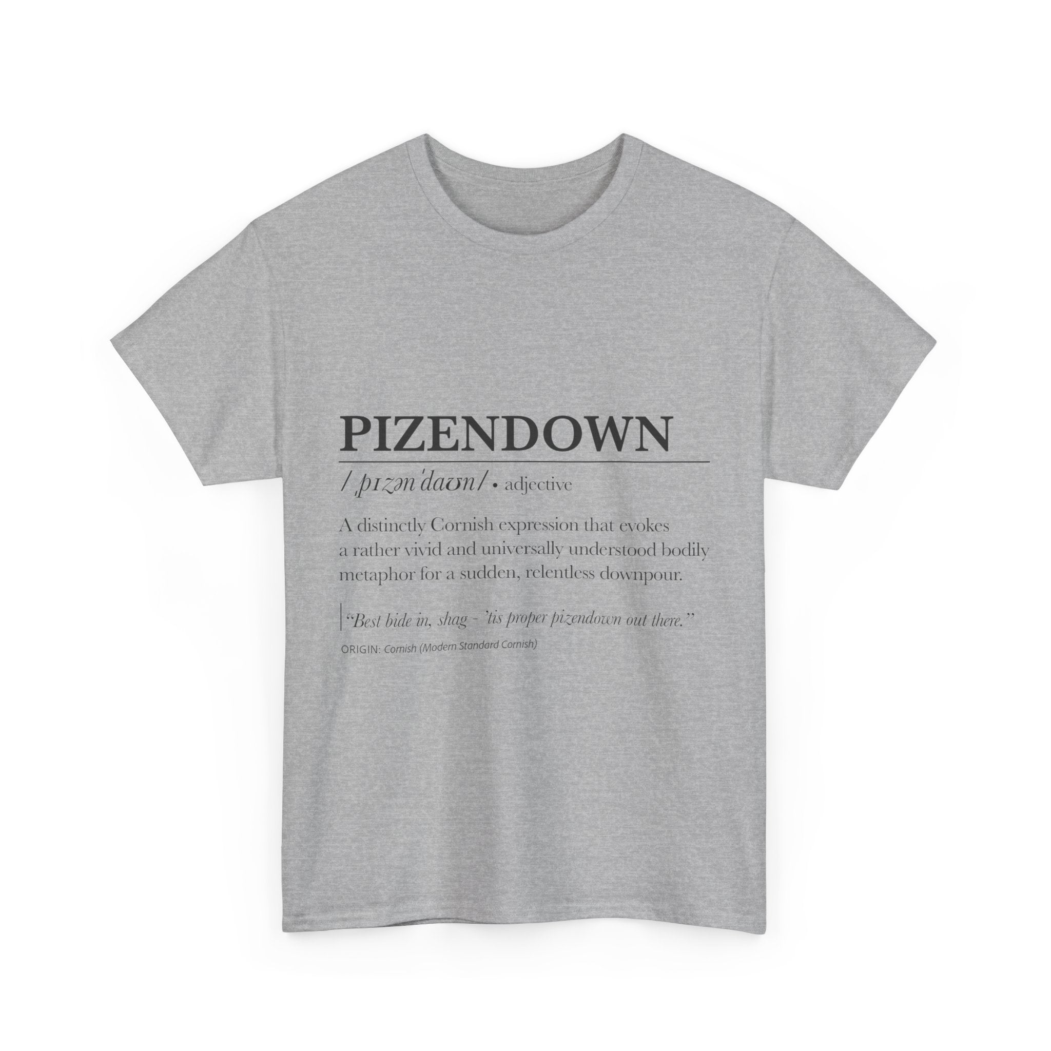 'Pizendown' & 'Dearovim' Unisex Cornish Dictionary Tee