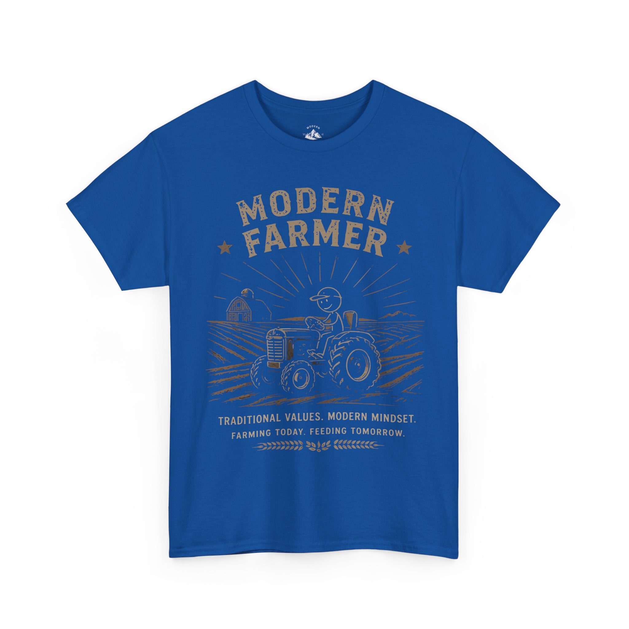 Modern Farmer v1 T-Shirt — Vintage Tractor Farming Tee