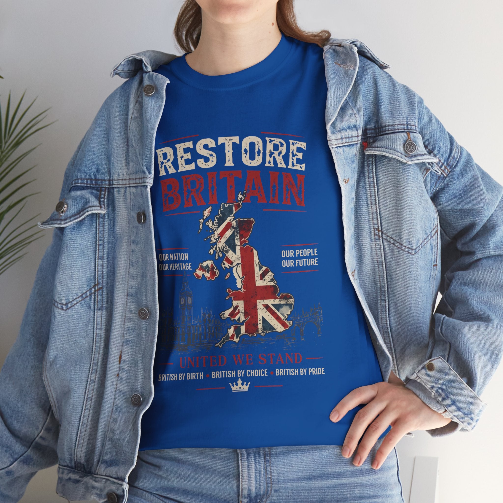 Womans Restore Britain T-Shirt – Patriotic Union Jack Graphic Tee