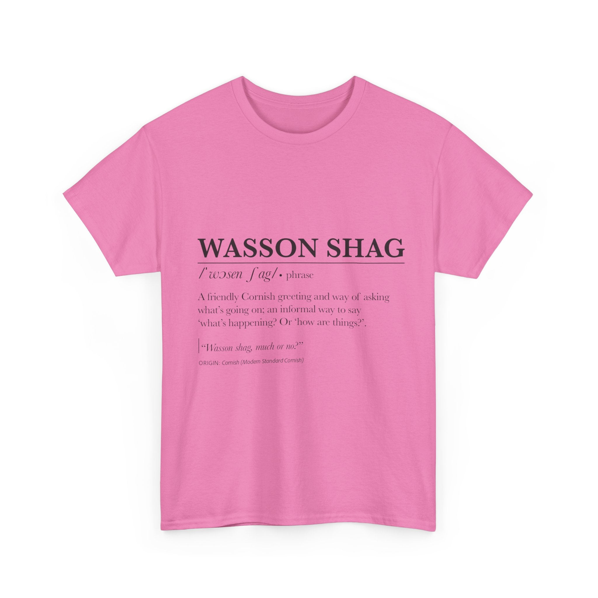 T-Shirt — 'Wasson Shag' Cornish Dictionary Unisex Tee