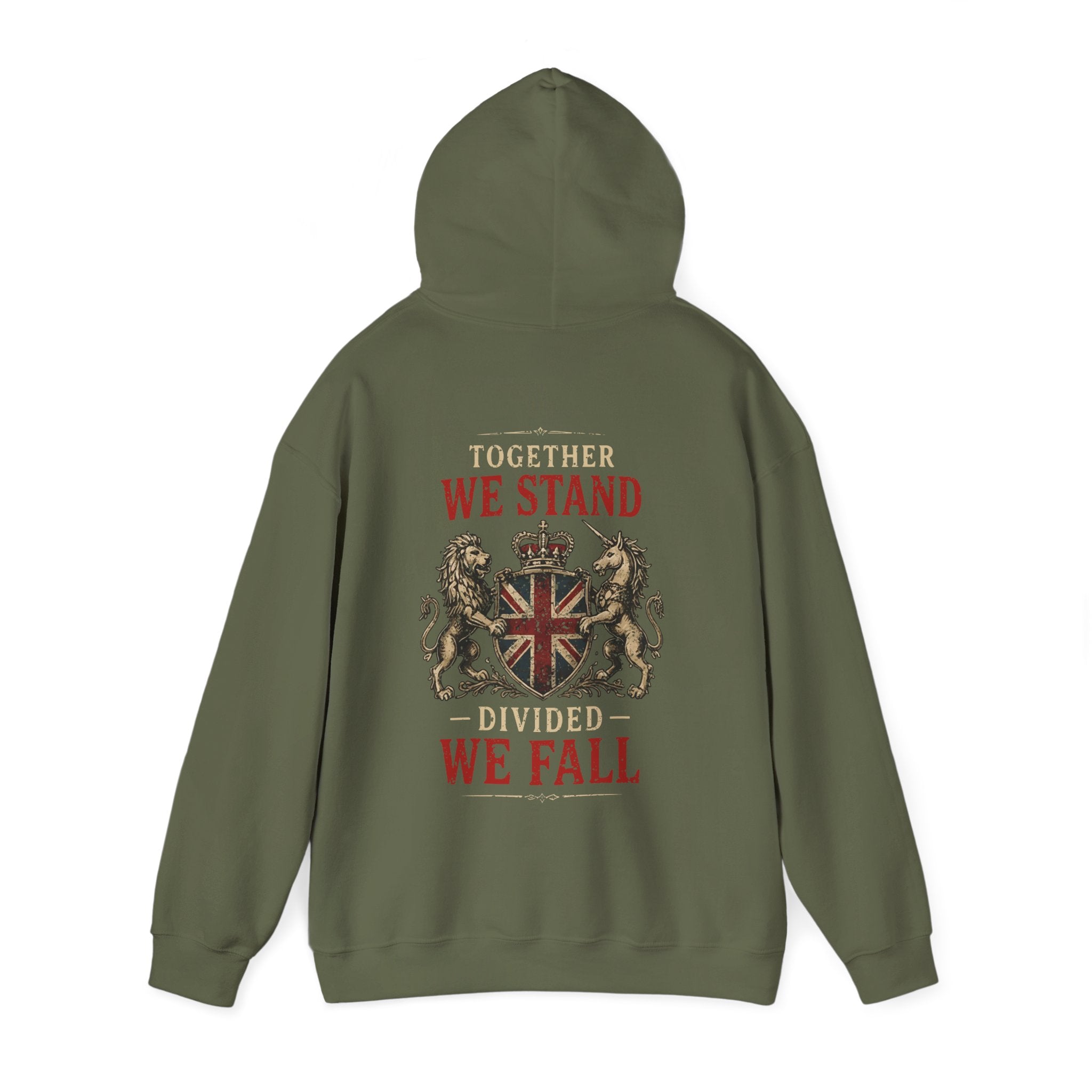 Unite the Kingdom Hoodie – "Together We Stand, Divided We Fall" British Flag Sweatshirt