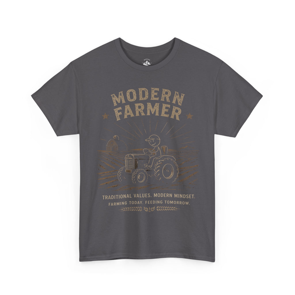 Modern Farmer v1 T-Shirt — Vintage Tractor Farming Tee