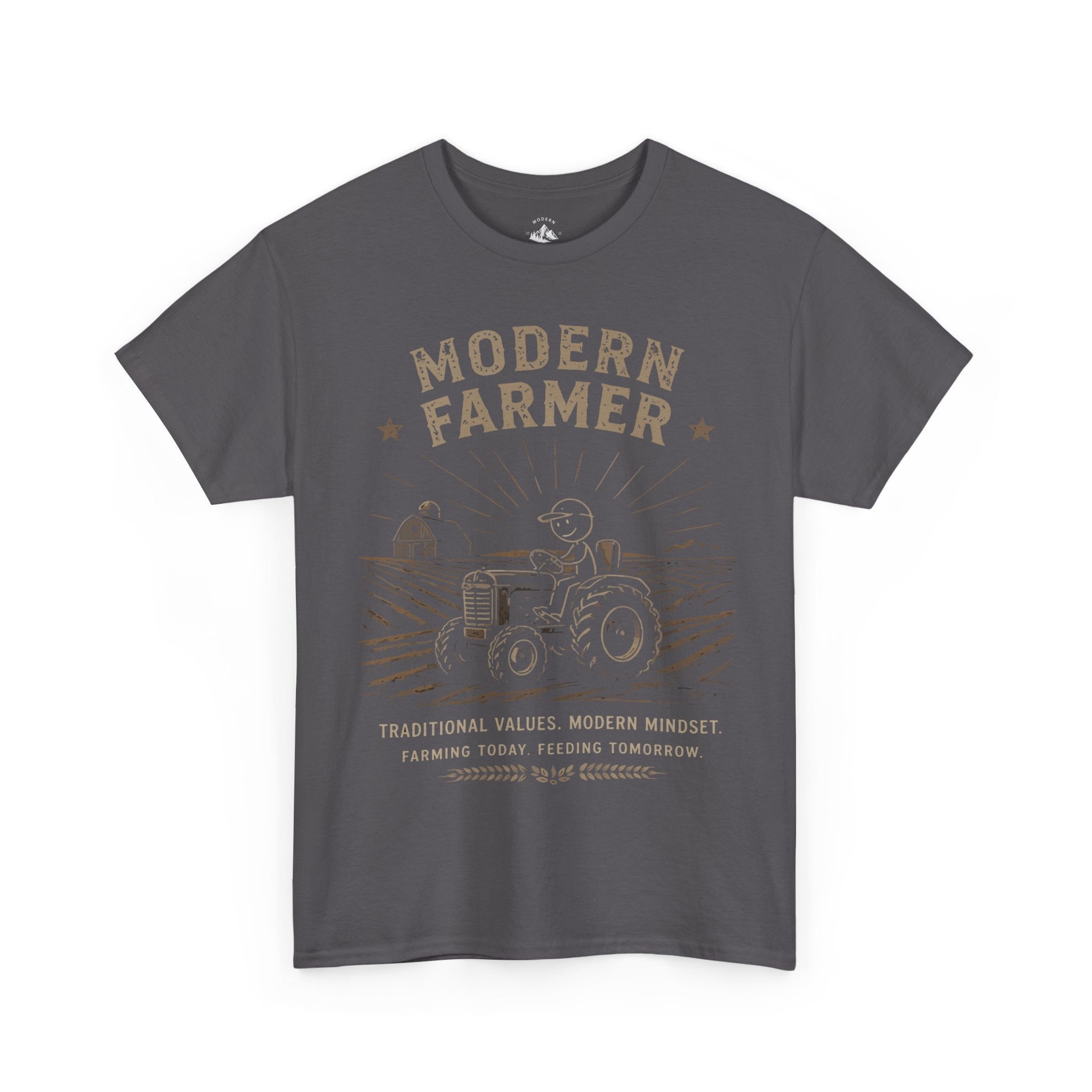 Modern Farmer v1 T-Shirt — Vintage Tractor Farming Tee