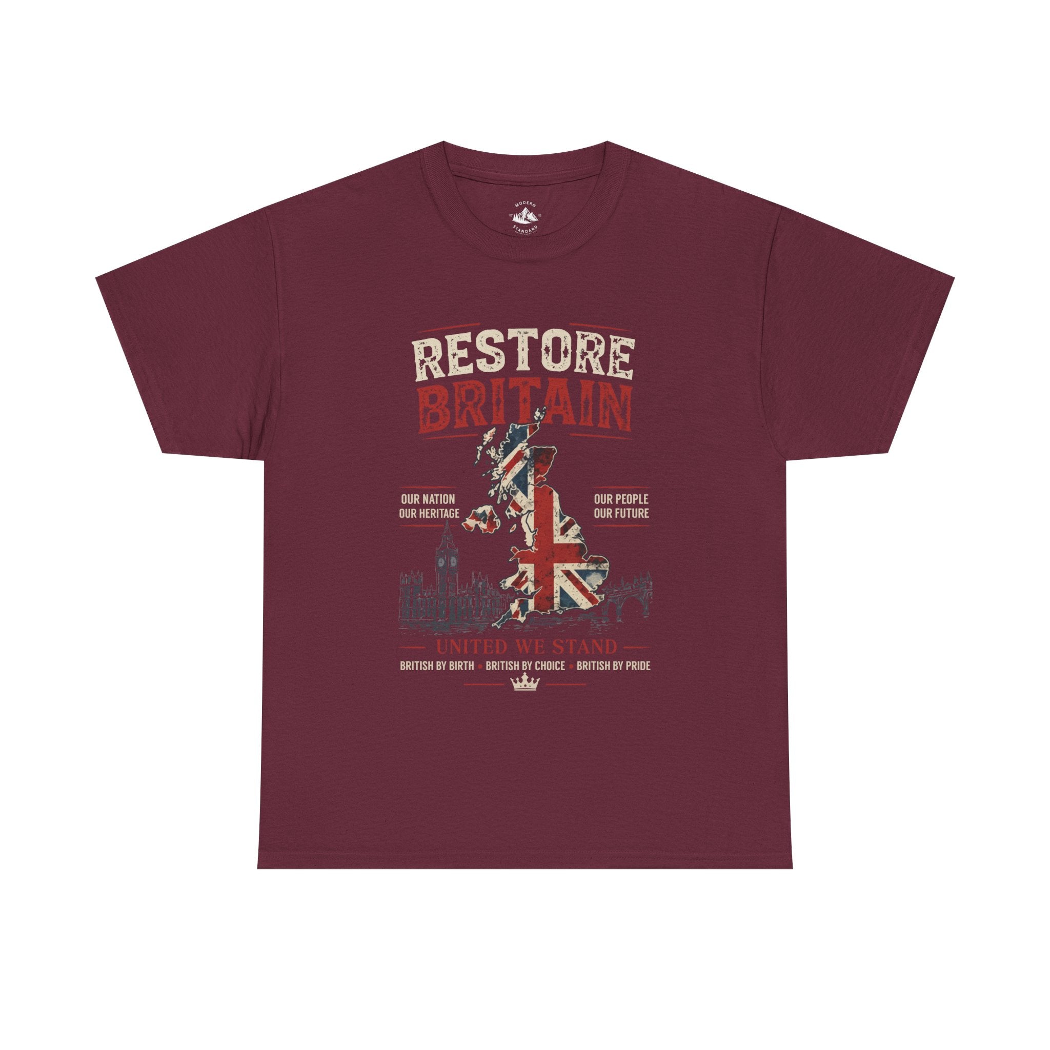 Womans Restore Britain T-Shirt – Patriotic Union Jack Graphic Tee