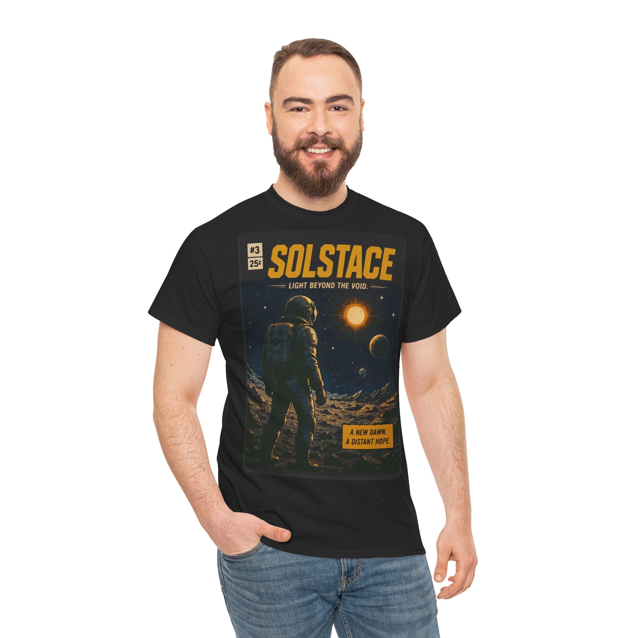 Solstice Space Tee — Astronaut Moon Poster Graphic T-Shirt