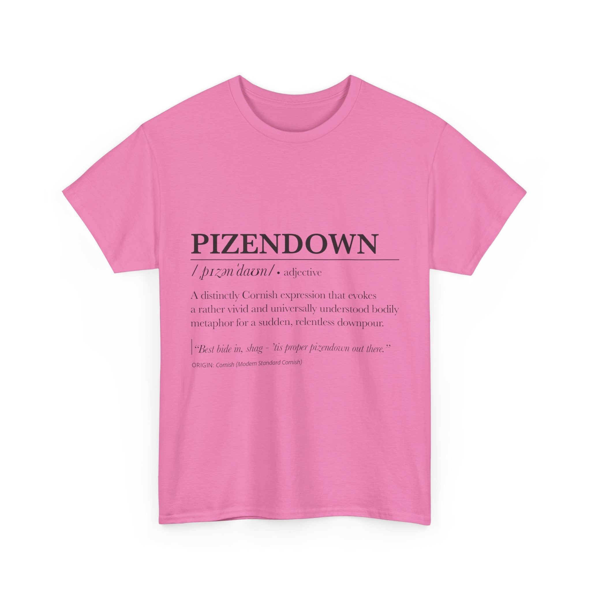 'Pizendown' & 'Dearovim' Unisex Cornish Dictionary Tee