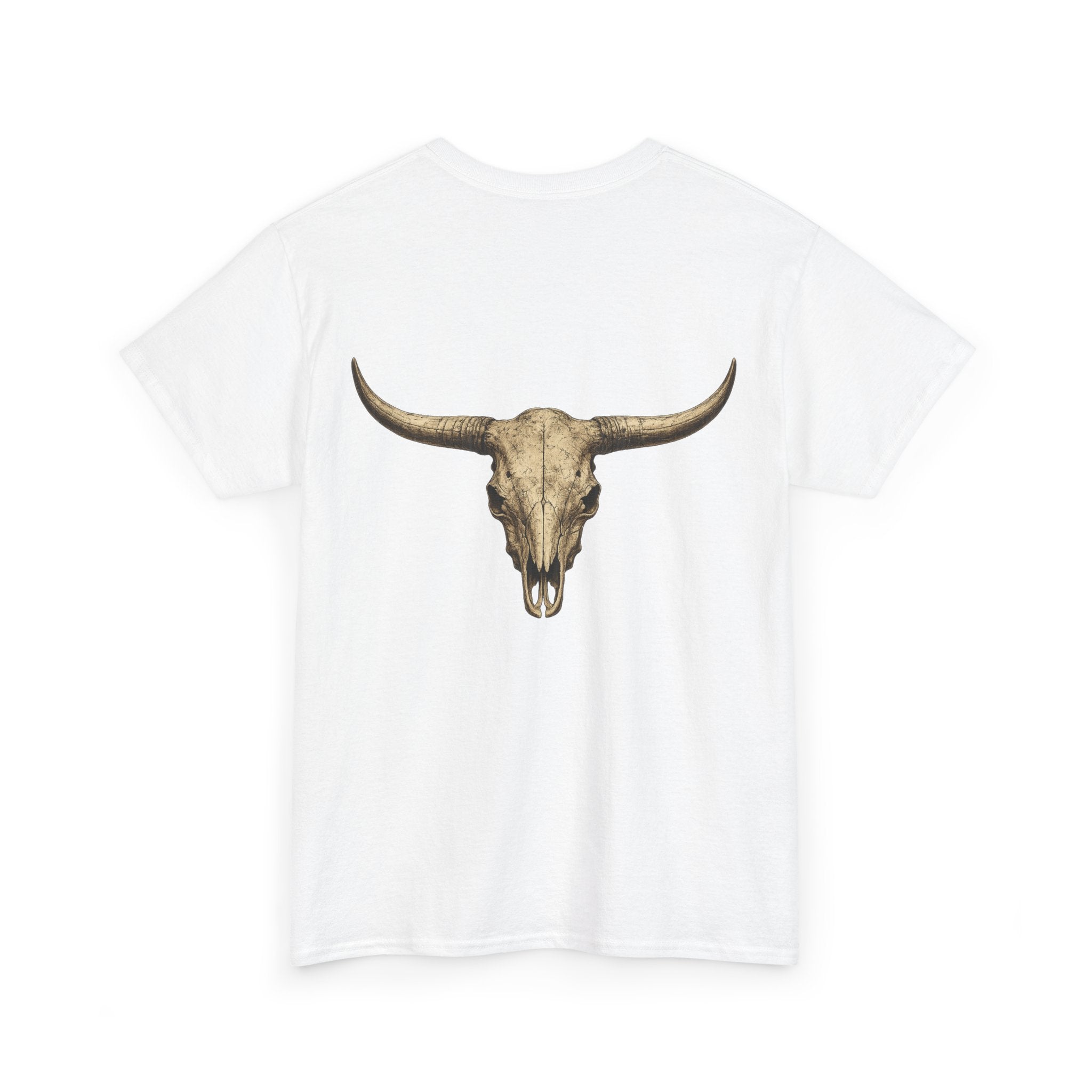 Cowboy Longhorn Skull T-Shirt — Western Ranch Graphic Tee