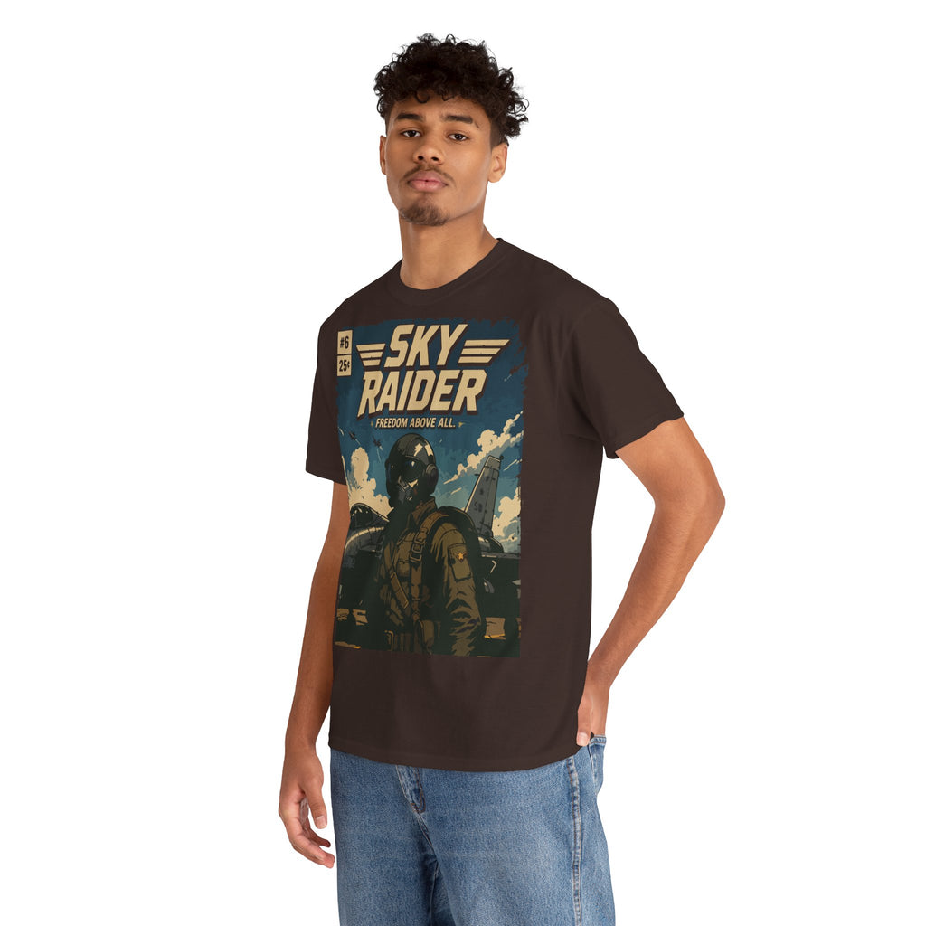 Sky Raider Pilot Graphic Tee — Vintage Aviation T-Shirt