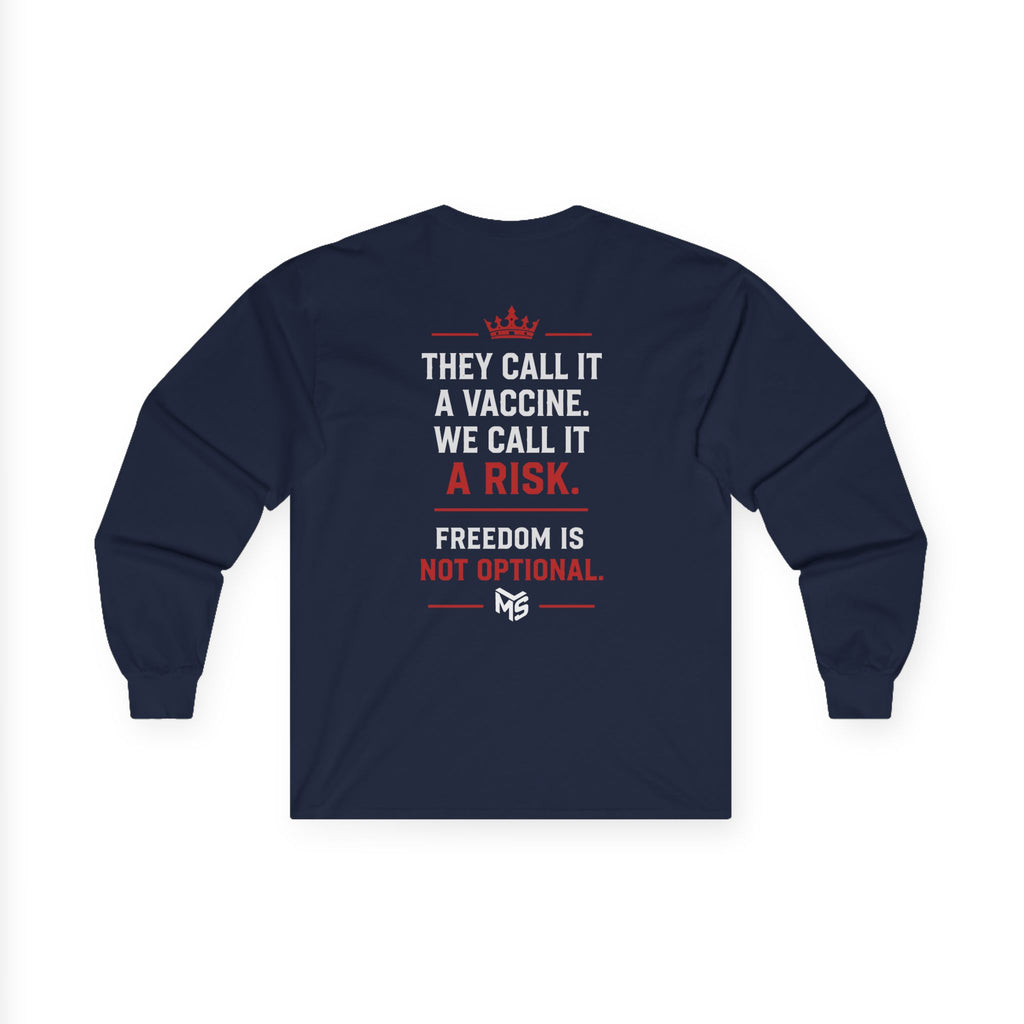 Anti-Vaccine Statement Long Sleeve Tee — "Just Say No to mRNA Jabs"