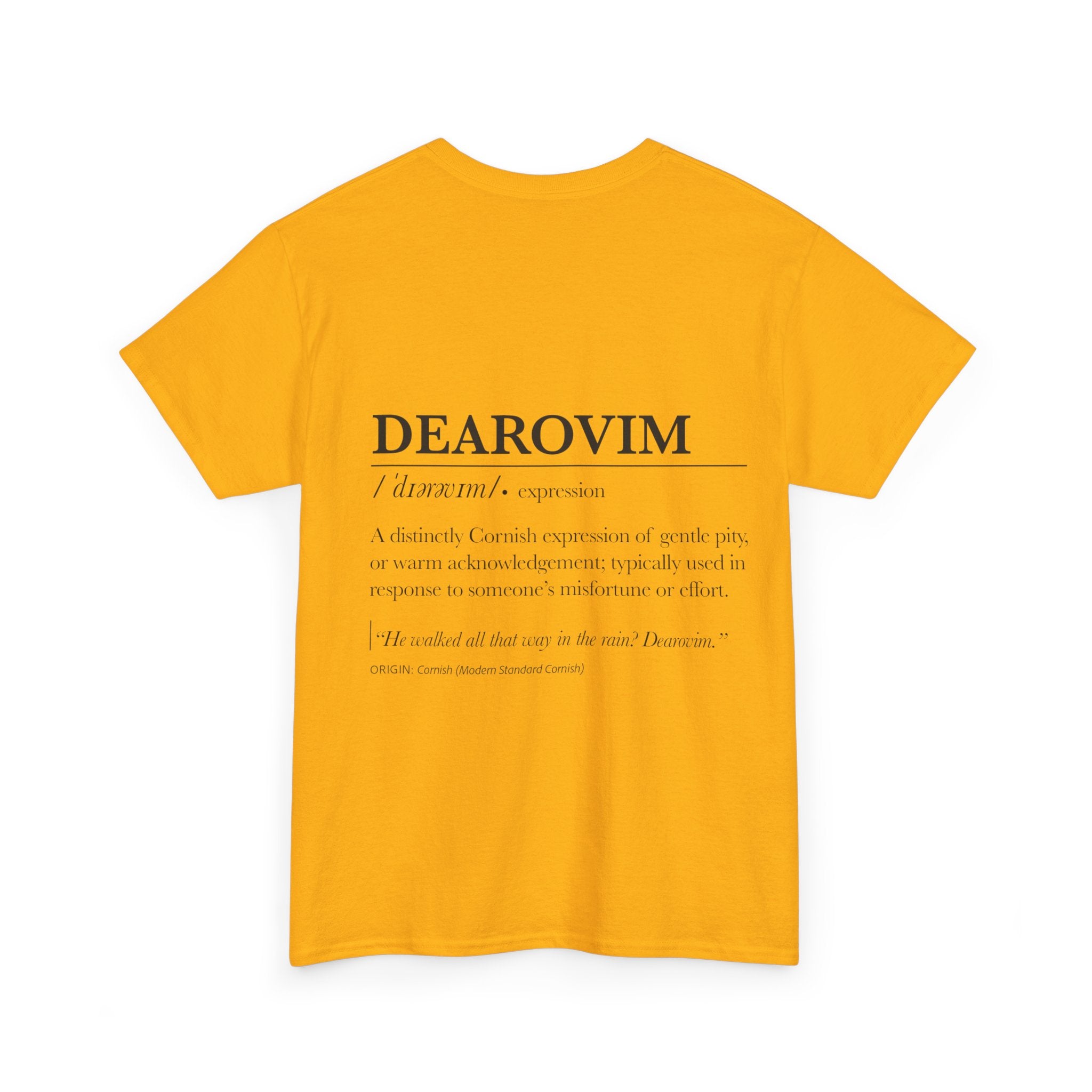 'Pizendown' & 'Dearovim' Unisex Cornish Dictionary Tee