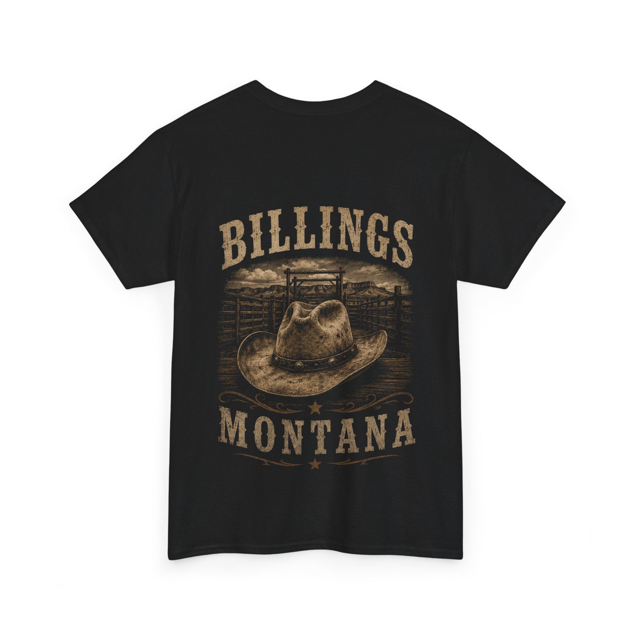 Billings Montana Cowboy Tee — Vintage Western Skull & Hat Graphic T-Shirt
