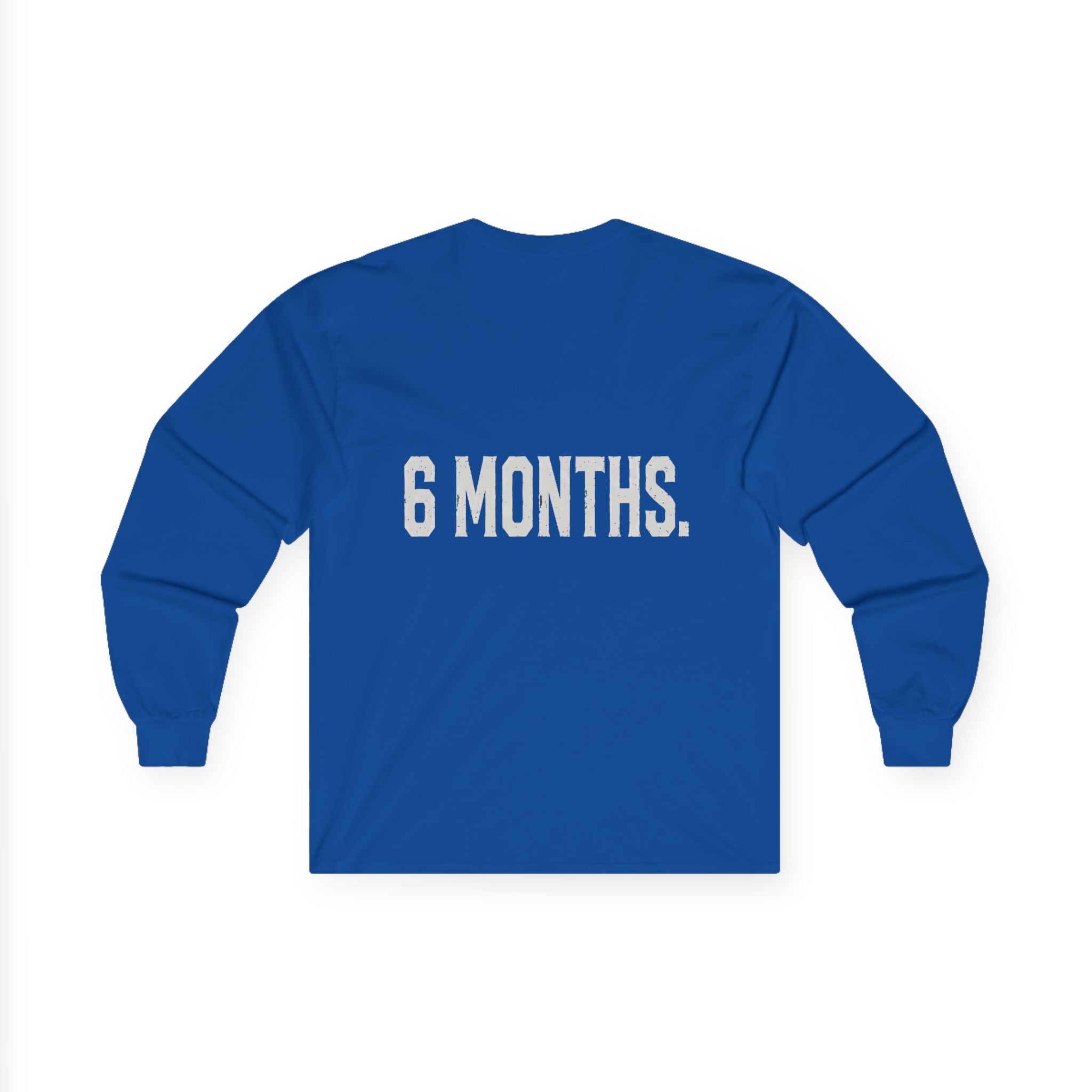 Long Sleeve Tee — "What's the Difference Between a Conspiracy Theory and the Truth?" (6 Months)