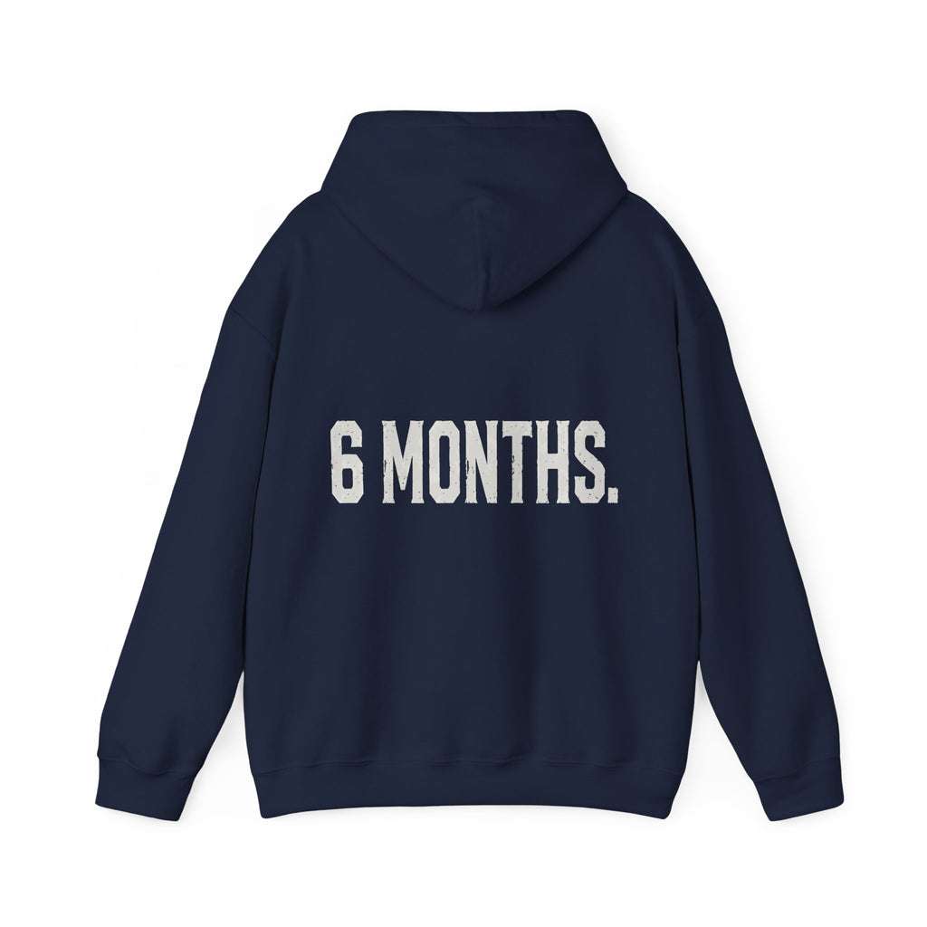Conspiracy vs Truth Hoodie – Front Quote & “6 Months.” Back Graphic