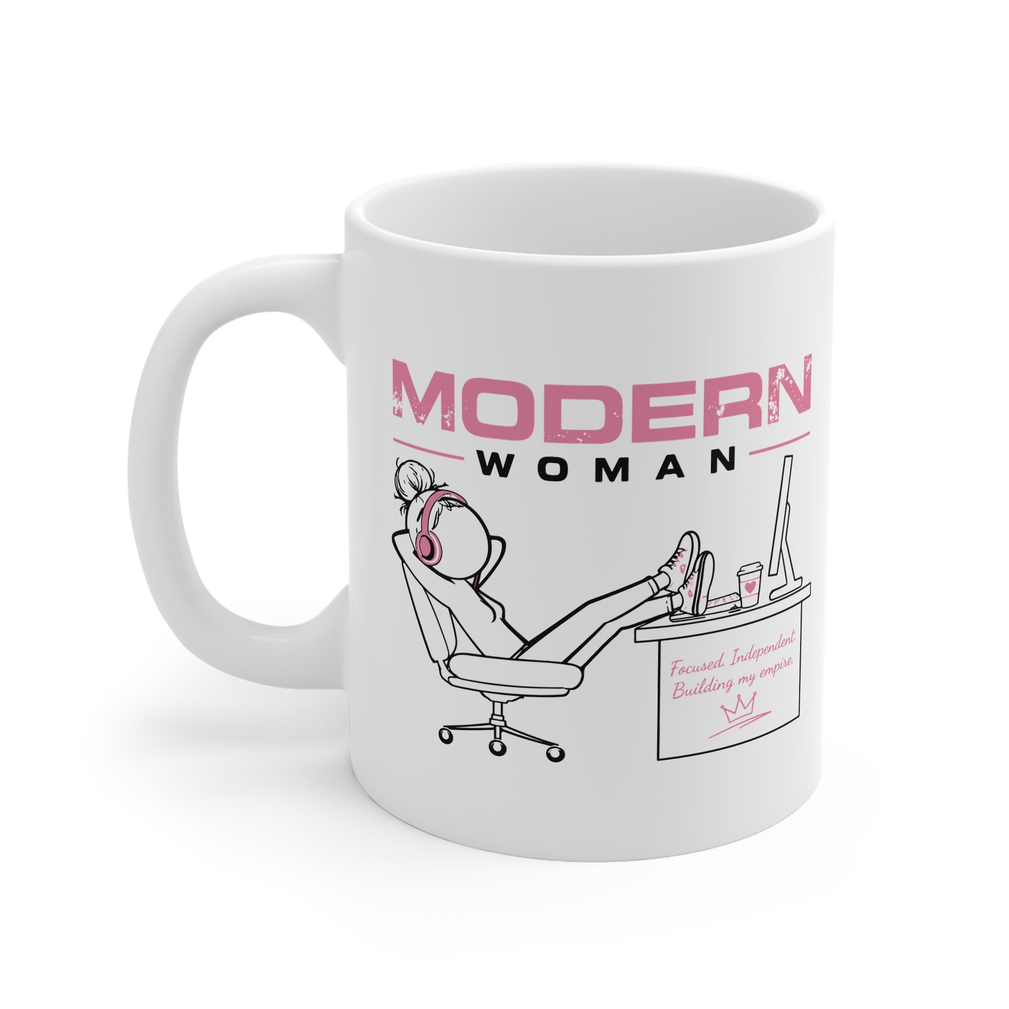 Modern Woman Mug —Work-from-Home Coffee Cup