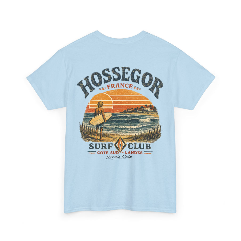 Hossegor Surf Club T‑Shirt – Vintage Sunset Surfing Tee