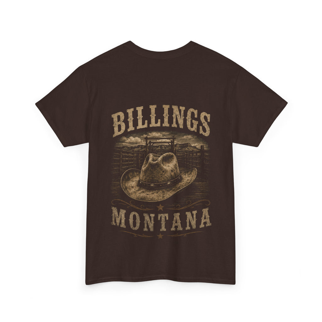 Billings Montana Cowboy Tee — Vintage Western Skull & Hat Graphic T-Shirt