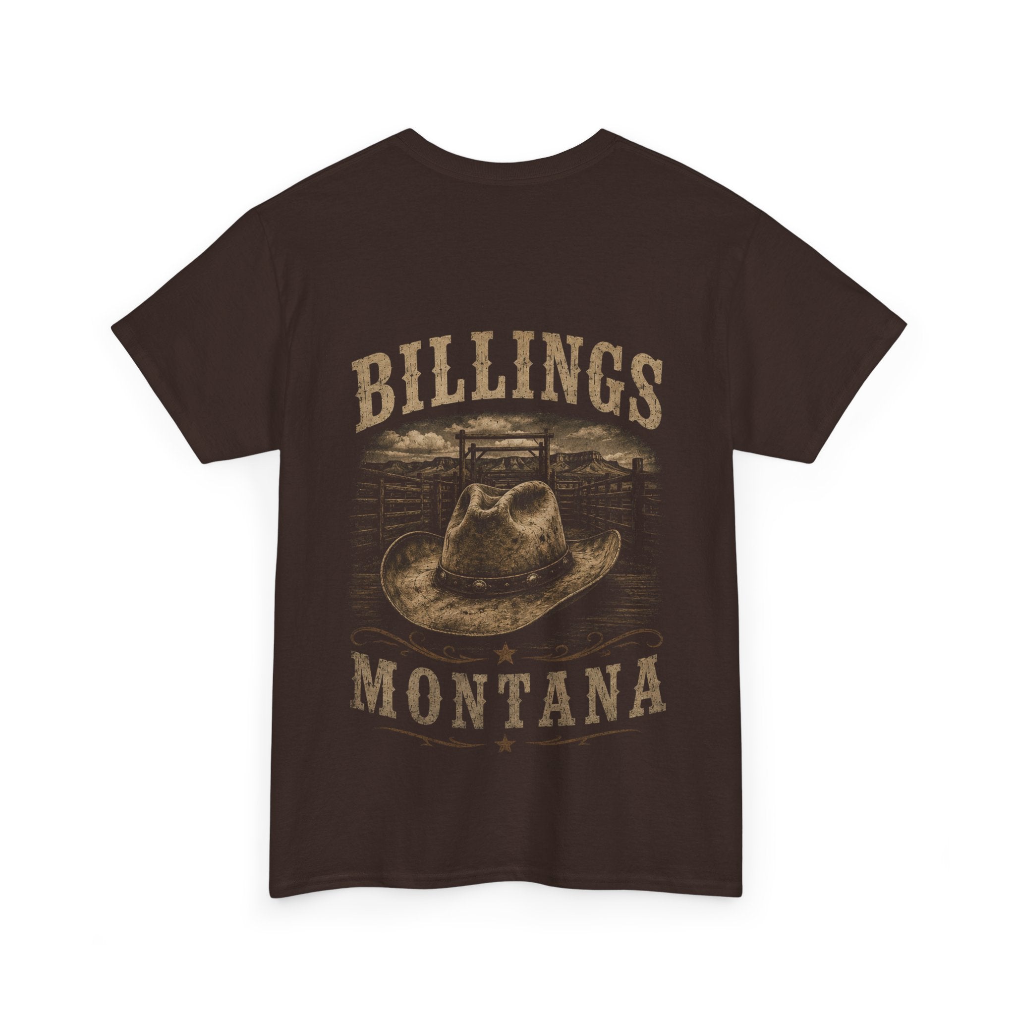 Billings Montana Cowboy Tee — Vintage Western Skull & Hat Graphic T-Shirt