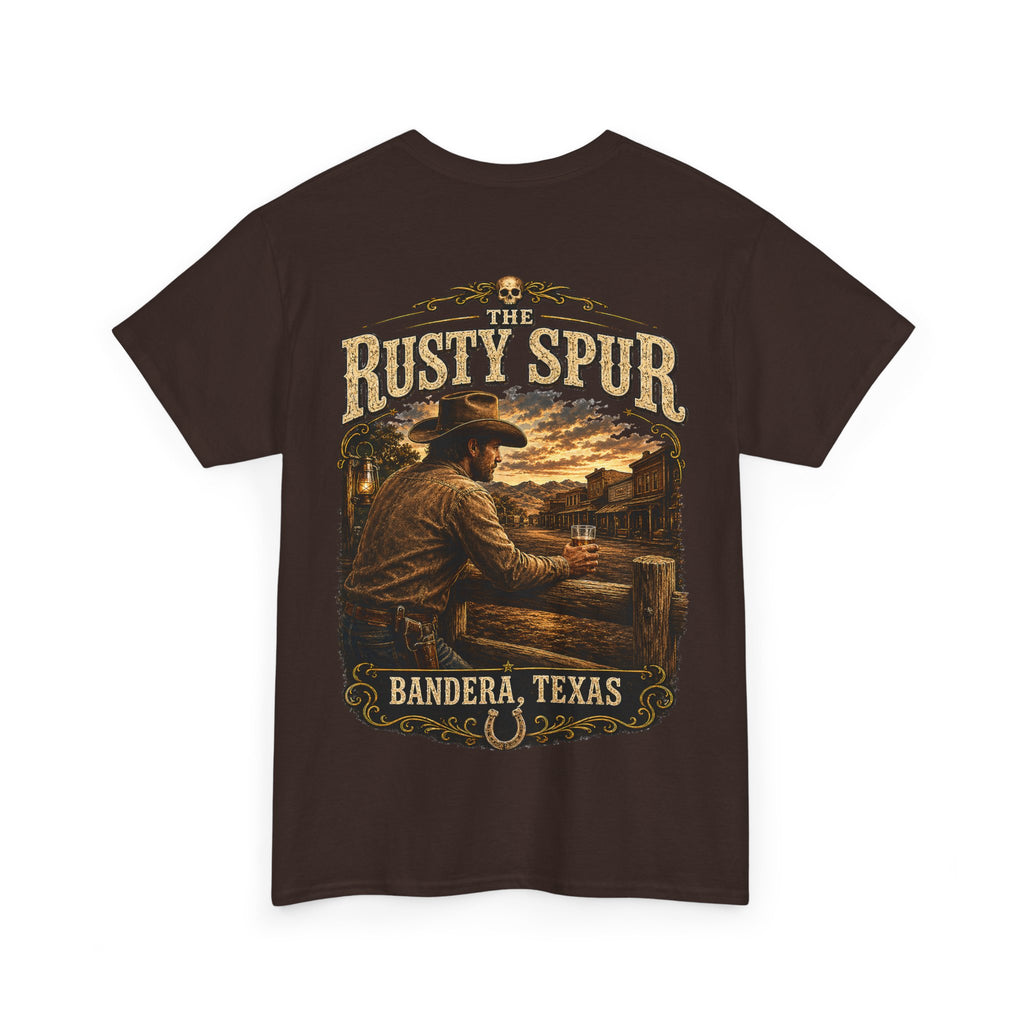 The Rusty Spur Cowboy Western Tee — "The Rusty Spur, Bandera Texas" Graphic T-Shirt