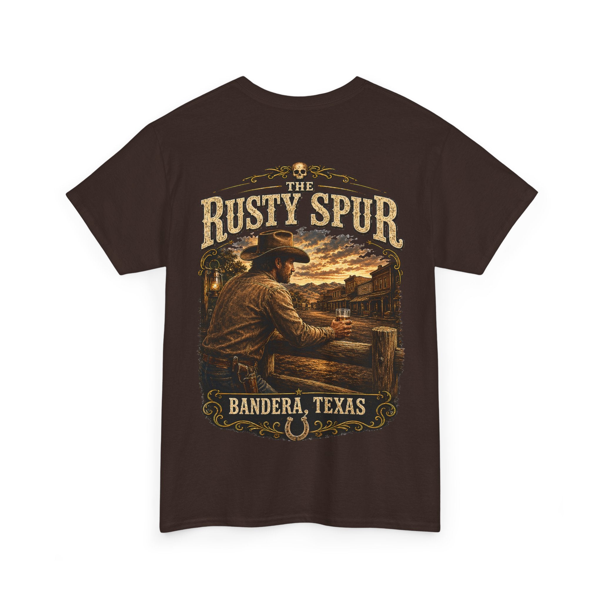 The Rusty Spur Cowboy Western Tee — "The Rusty Spur, Bandera Texas" Graphic T-Shirt