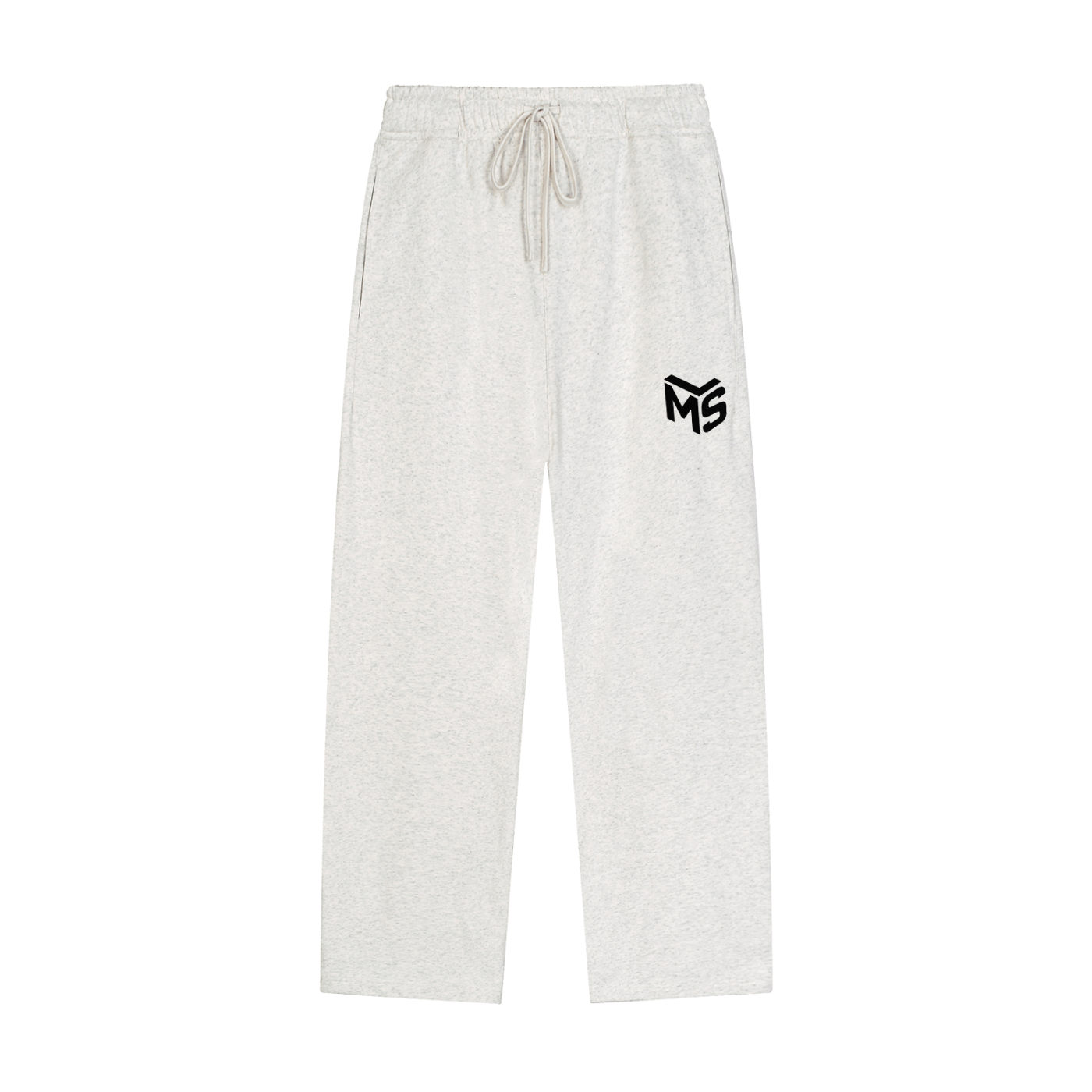 Solid Color Straight-Leg Sweatpants