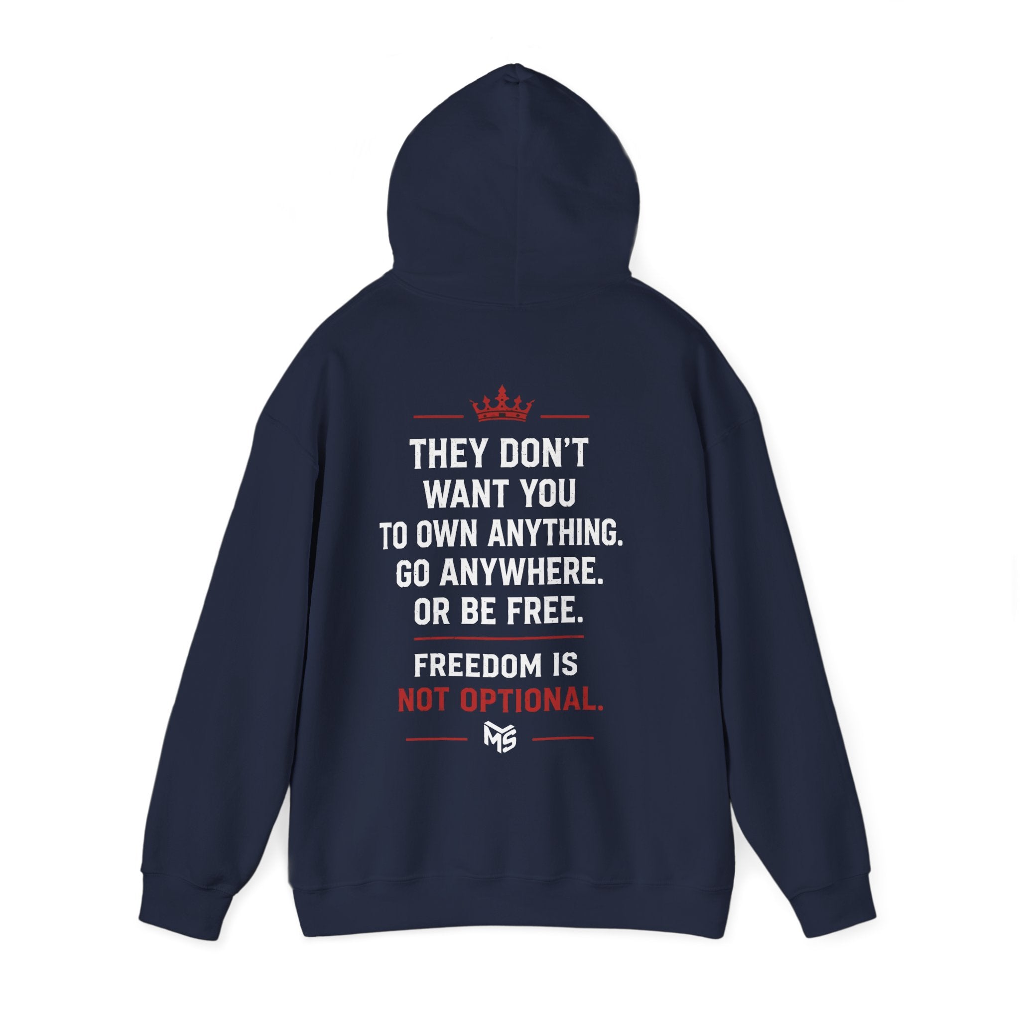 Freedom Slogan Hoodie - "Just Say No To 15 Minute Cities" / "Freedom Is Not Optional" Graphic Hoodie