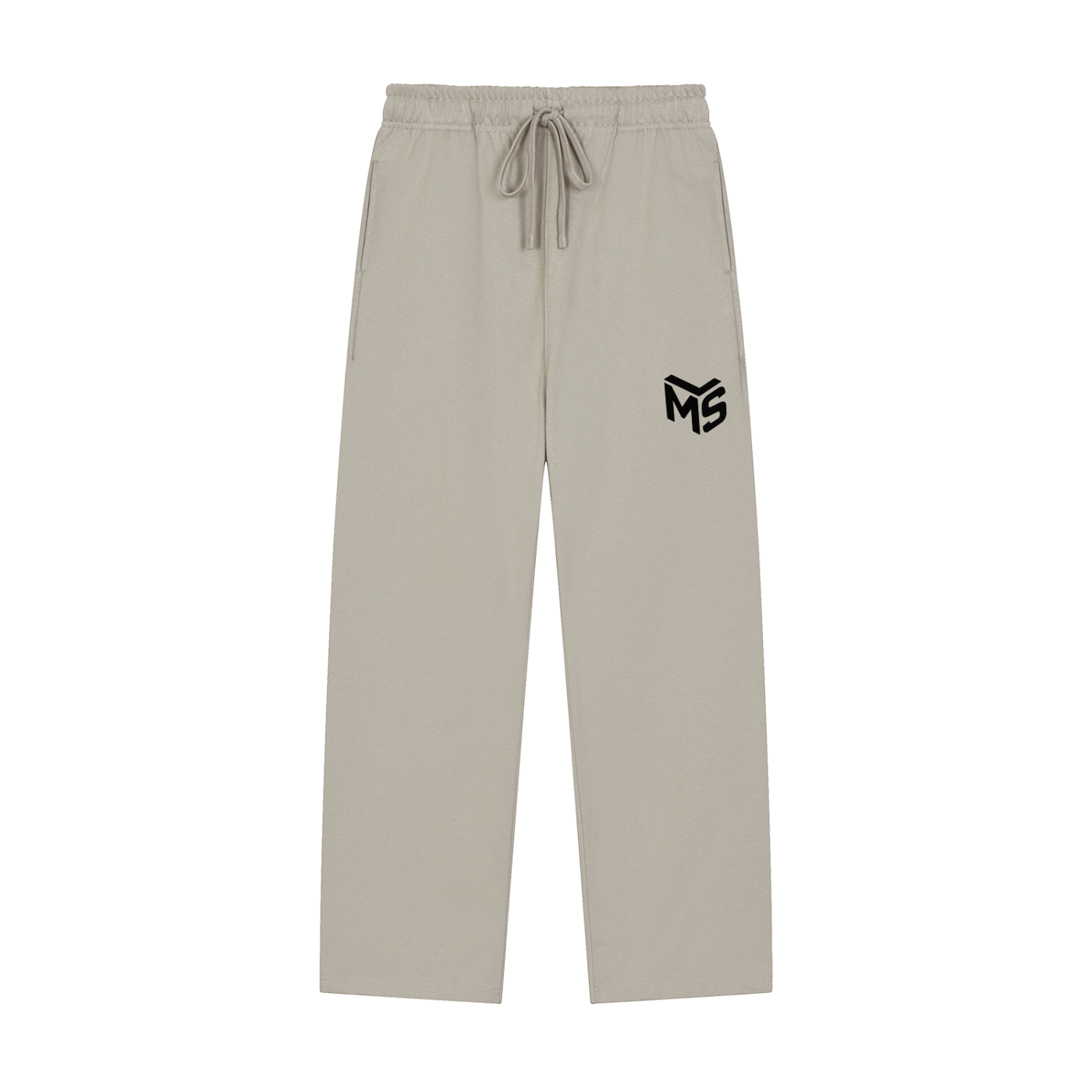 Solid Color Straight-Leg Sweatpants