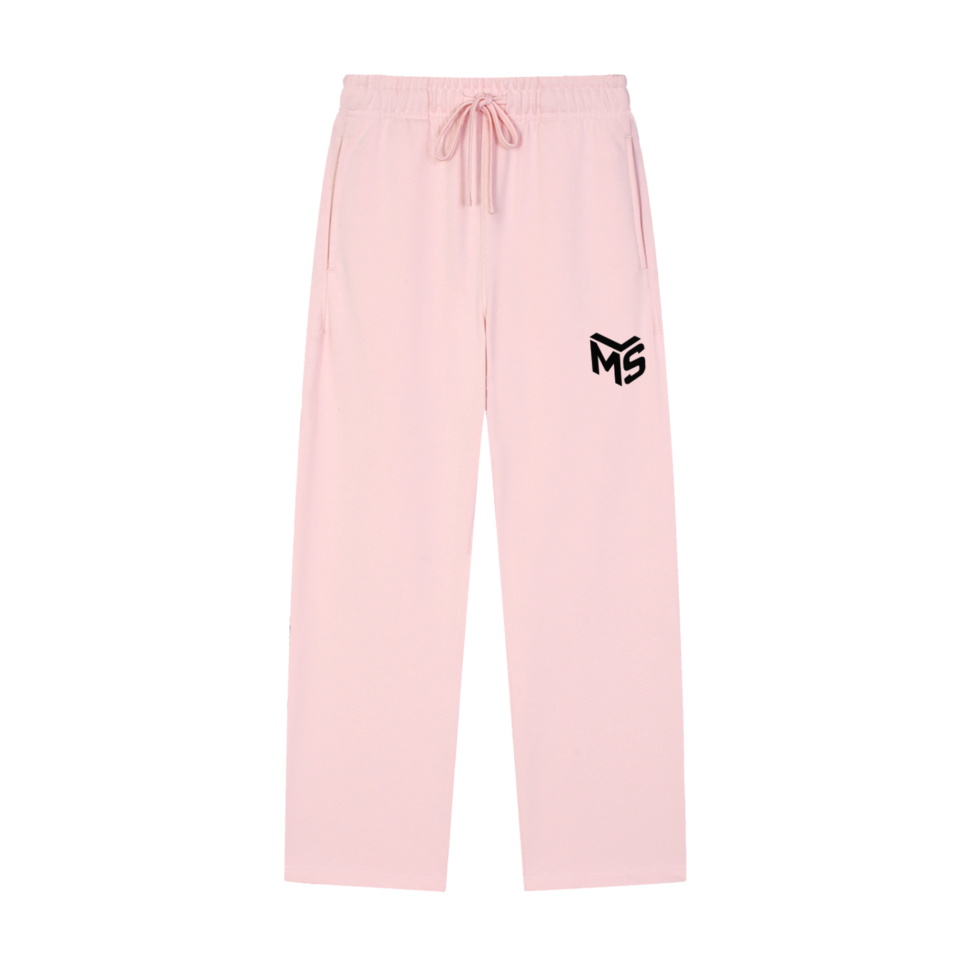 Solid Color Straight-Leg Sweatpants