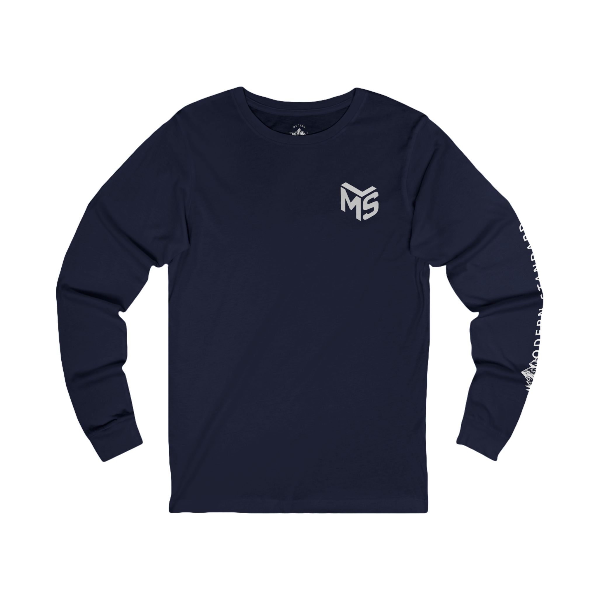 MS Logo Long Sleeve Tee — Minimalist Streetwear with Sleeve Text