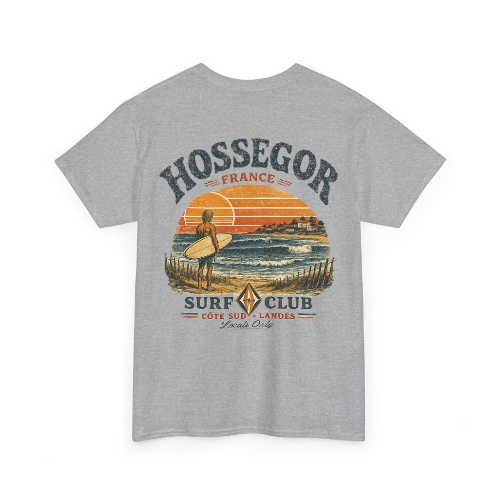 Hossegor Surf Club T‑Shirt – Vintage Sunset Surfing Tee