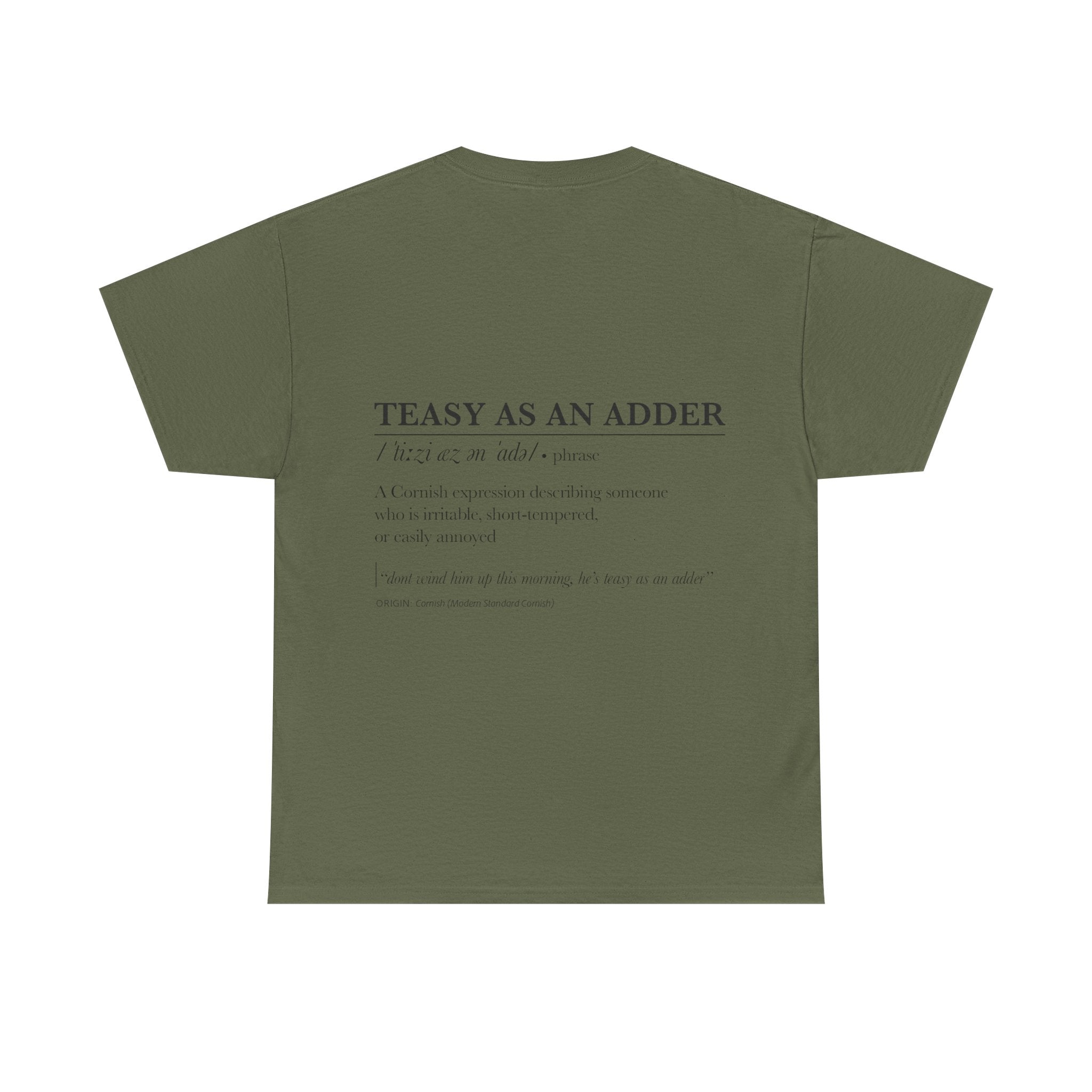 'Wossmarrwiddee / Teasy As An Adder' Cornish Dictionary Unisex Tee