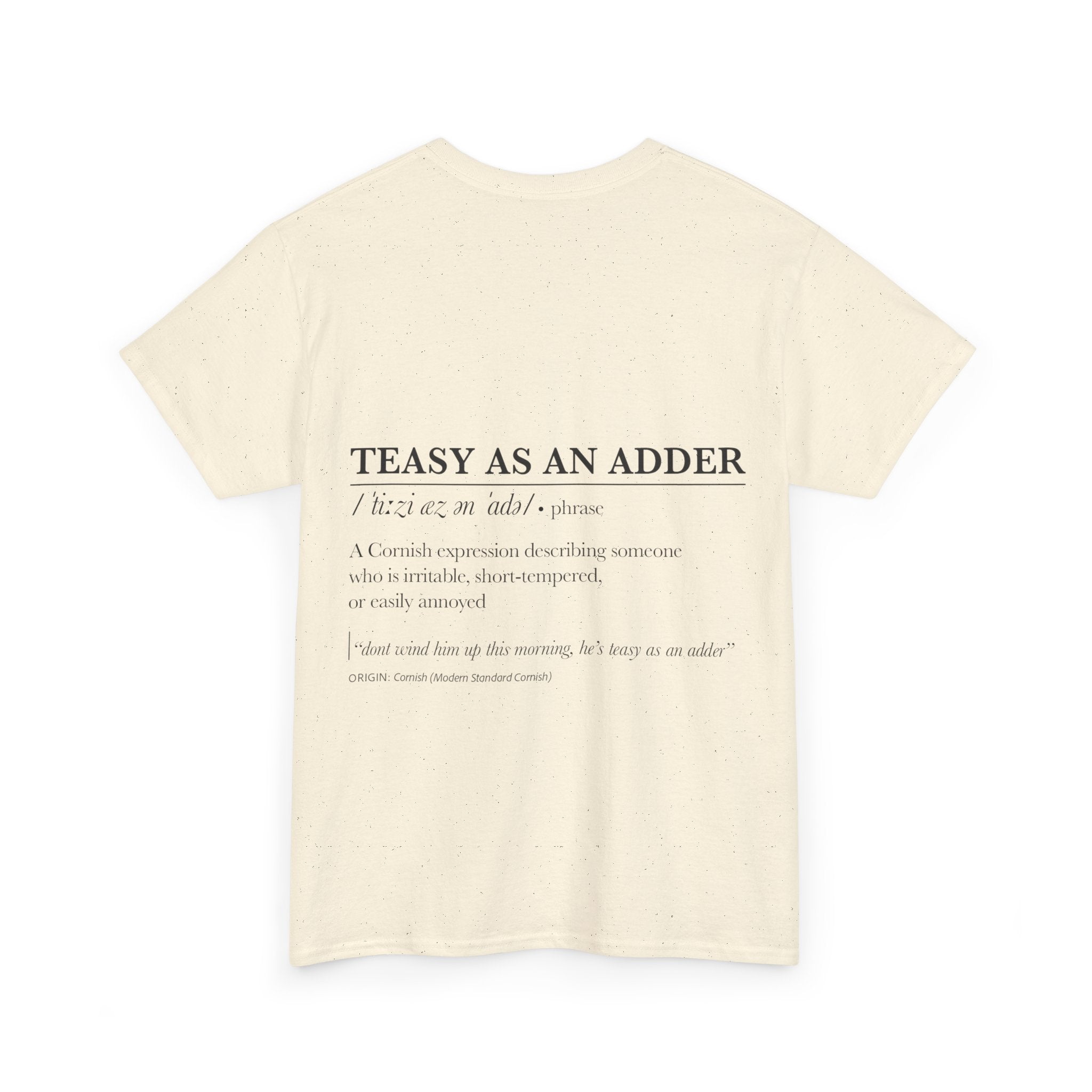'Wossmarrwiddee / Teasy As An Adder' Cornish Dictionary Unisex Tee
