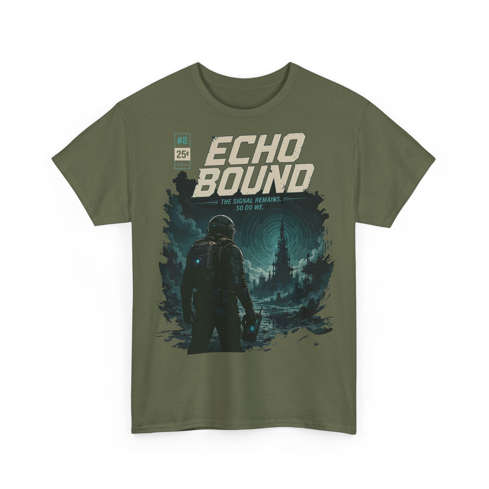 Echo Bound Graphic Tee — Retro Sci‑Fi Astronaut Design