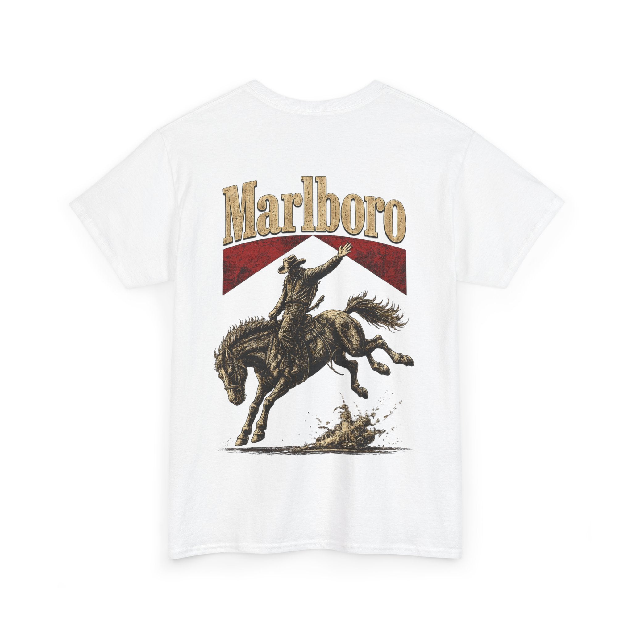 Vintage Marlboro Cowboy Rodeo T-Shirt —  Bucking Bronco Graphic Tee