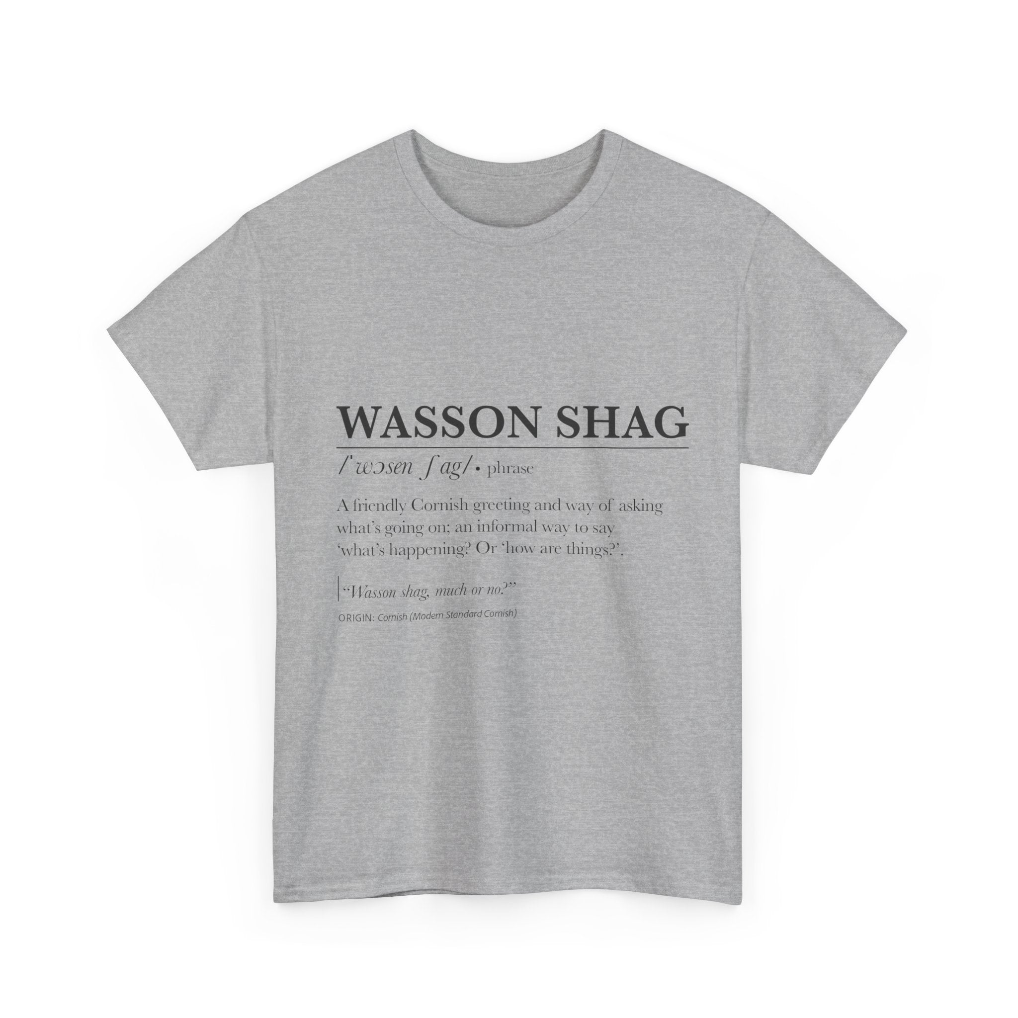 T-Shirt — 'Wasson Shag' Cornish Dictionary Unisex Tee