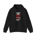 Anti Chemtrail Hoodie - "Just Say No" Protest Pullover with "Look Up. Wake Up. Speak Up." Back Print