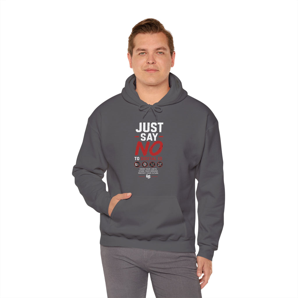 Just Say No to Digital ID Hoodie — "We Don't Consent to Control. Freedom Is Not Optional."
